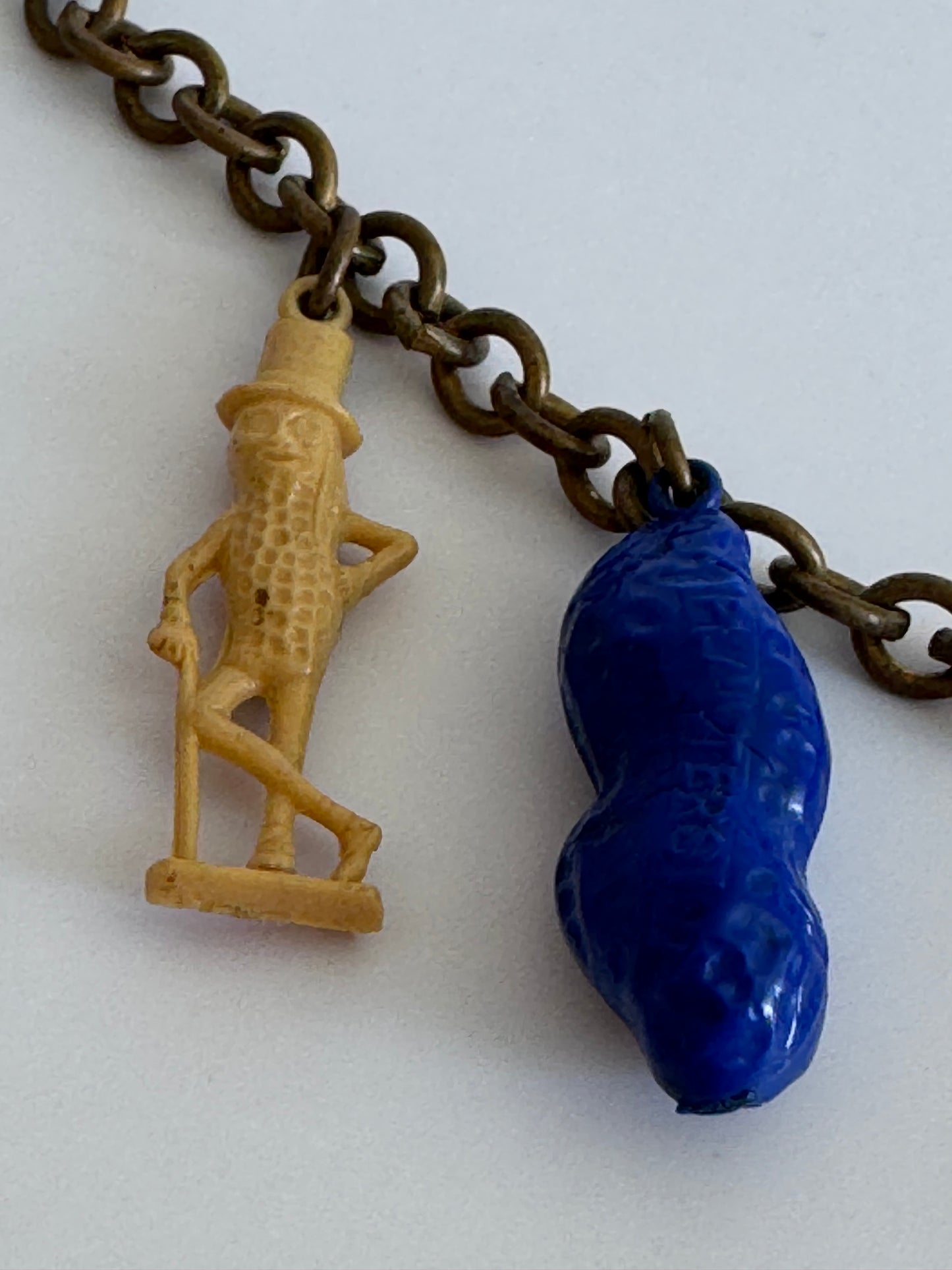 Vintage Mr. Peanut Charm Bracelet Advertising Collectible for Planters Peanuts - SALTY