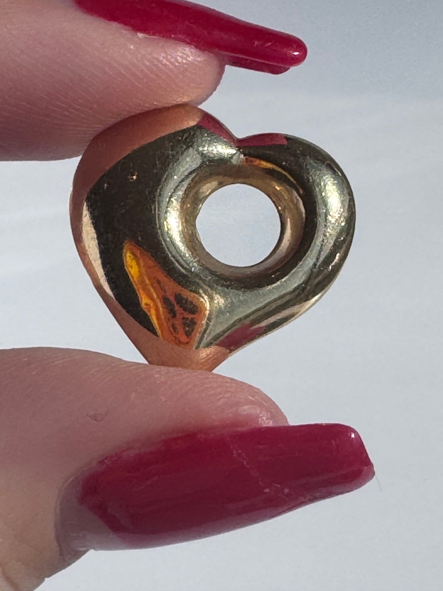 Vintage 14k Puffy Heart Charm