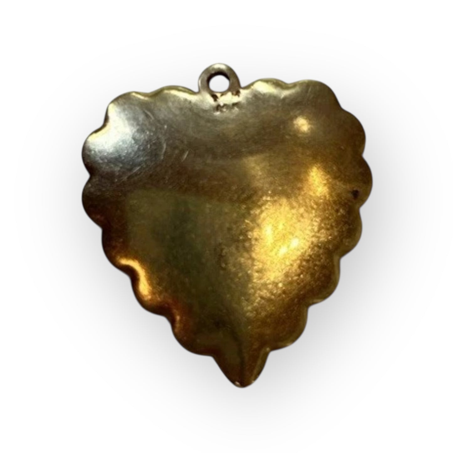 Estate Vintage 1950s 14K Gold Star of David Heart Pendant