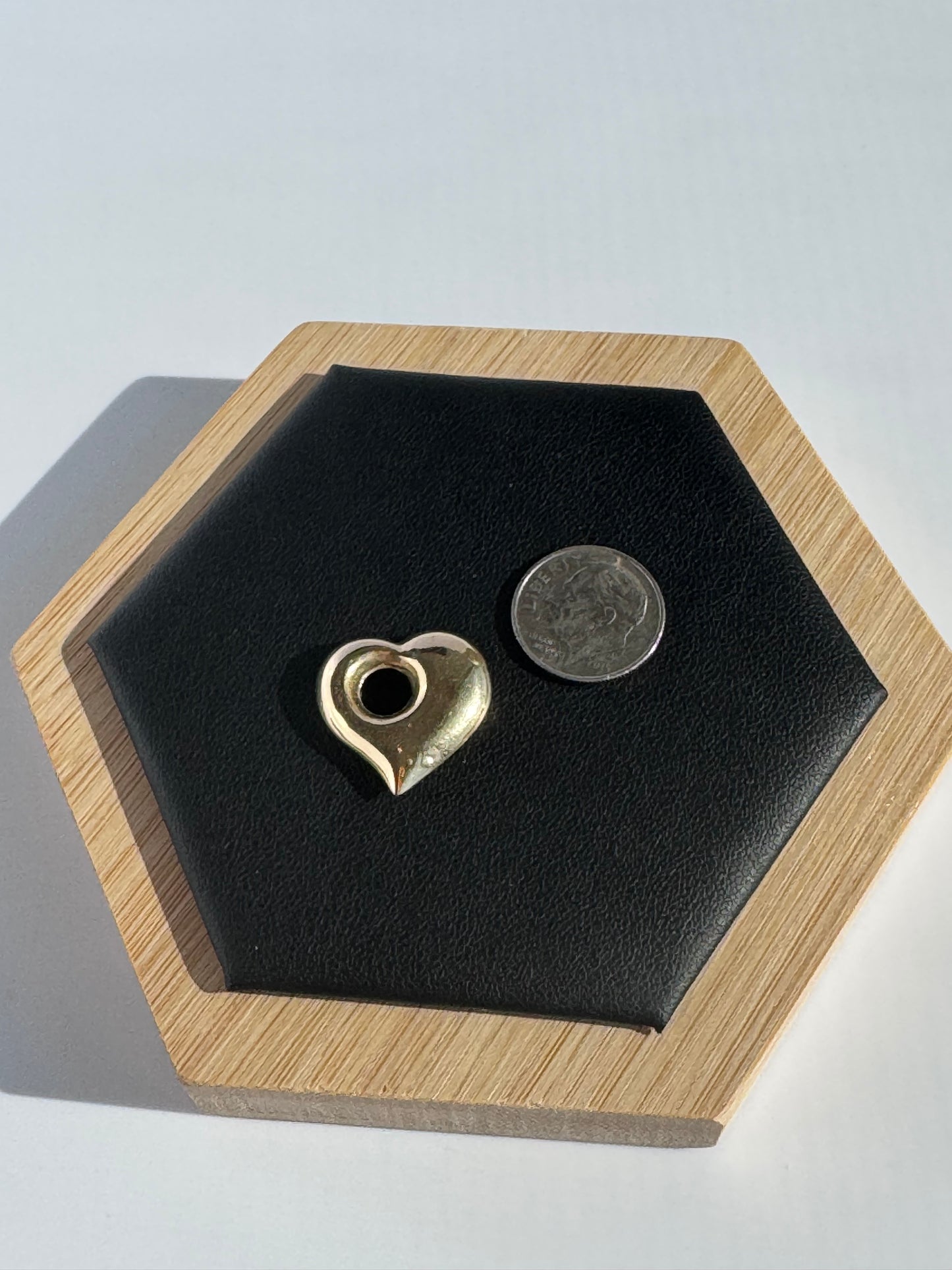 Vintage 14k Puffy Heart Charm
