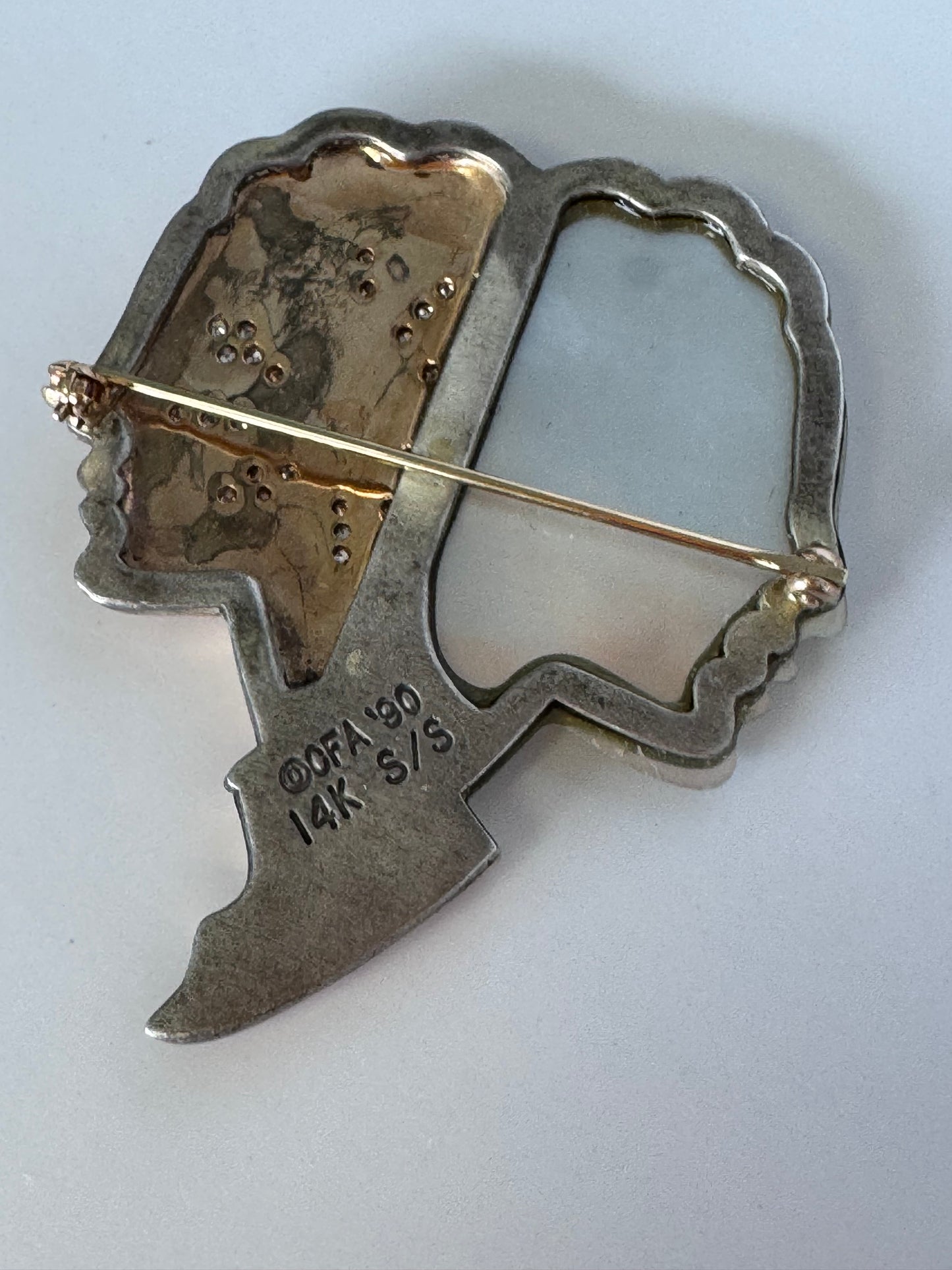 Erté 'Nuit et Jour' Brooch - CFA Limited Edition Sterling 14K Gold