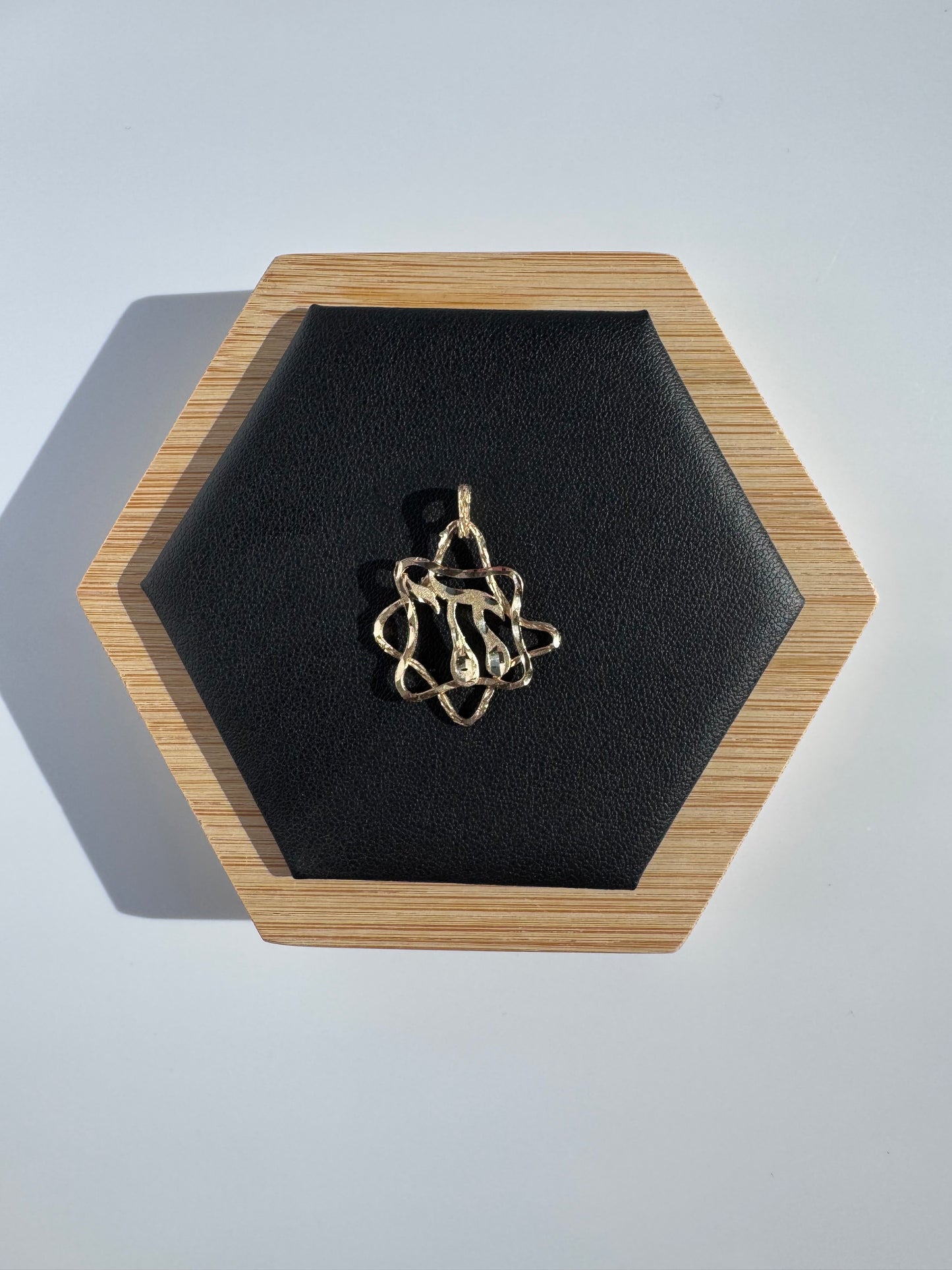 1980’s Abstract Star of David & Chai Pendant