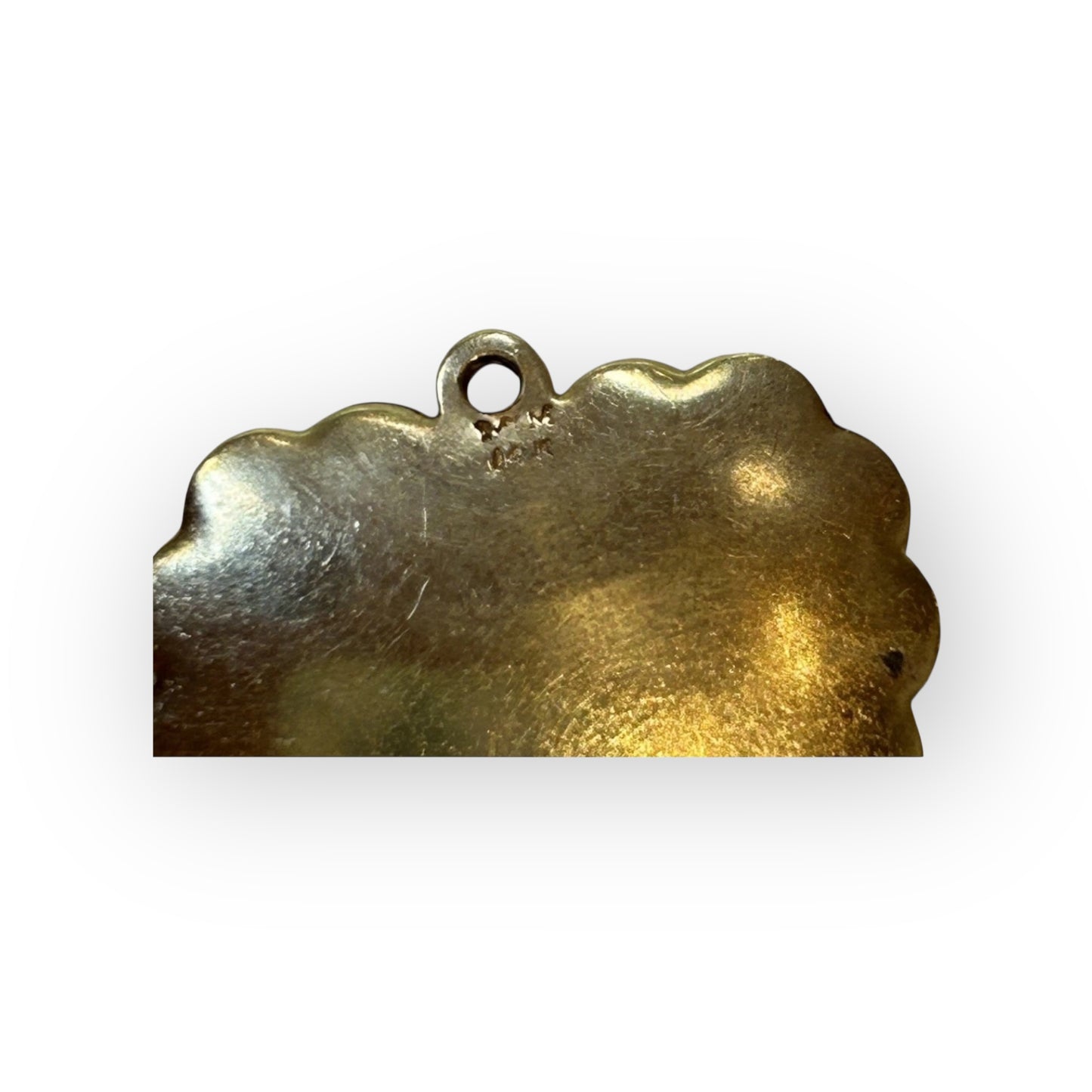 Estate Vintage 1950s 14K Gold Star of David Heart Pendant