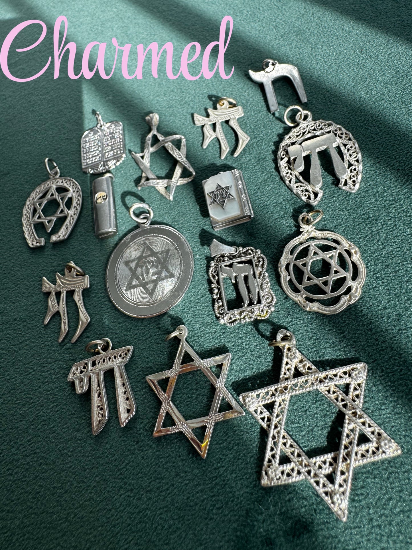 Vintage Sterling Tablet Charm
