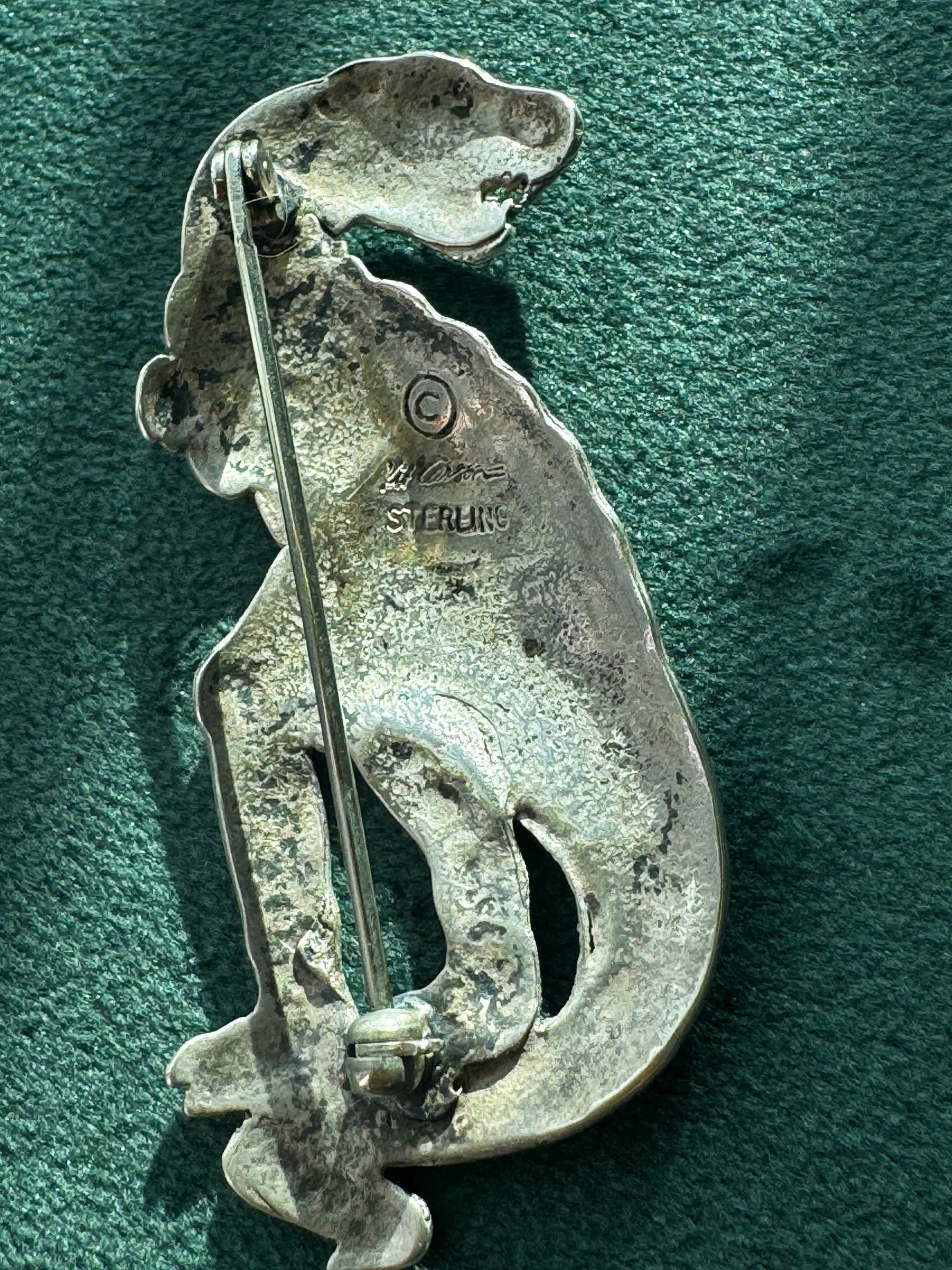 Vintage Sterling Silver Detailed T-Rex Tyrannosaurus Rex Brooch Pin