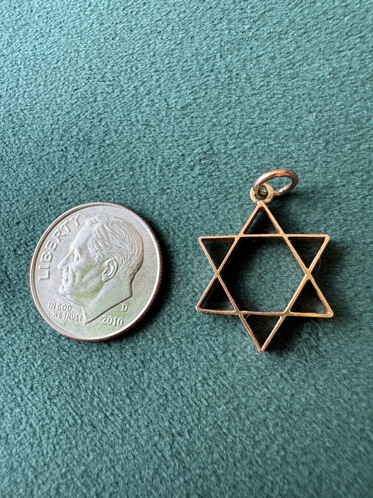 Estate 14K Yellow Gold Star of David Magen David Pendant The Charm That Never Goes Out of Style