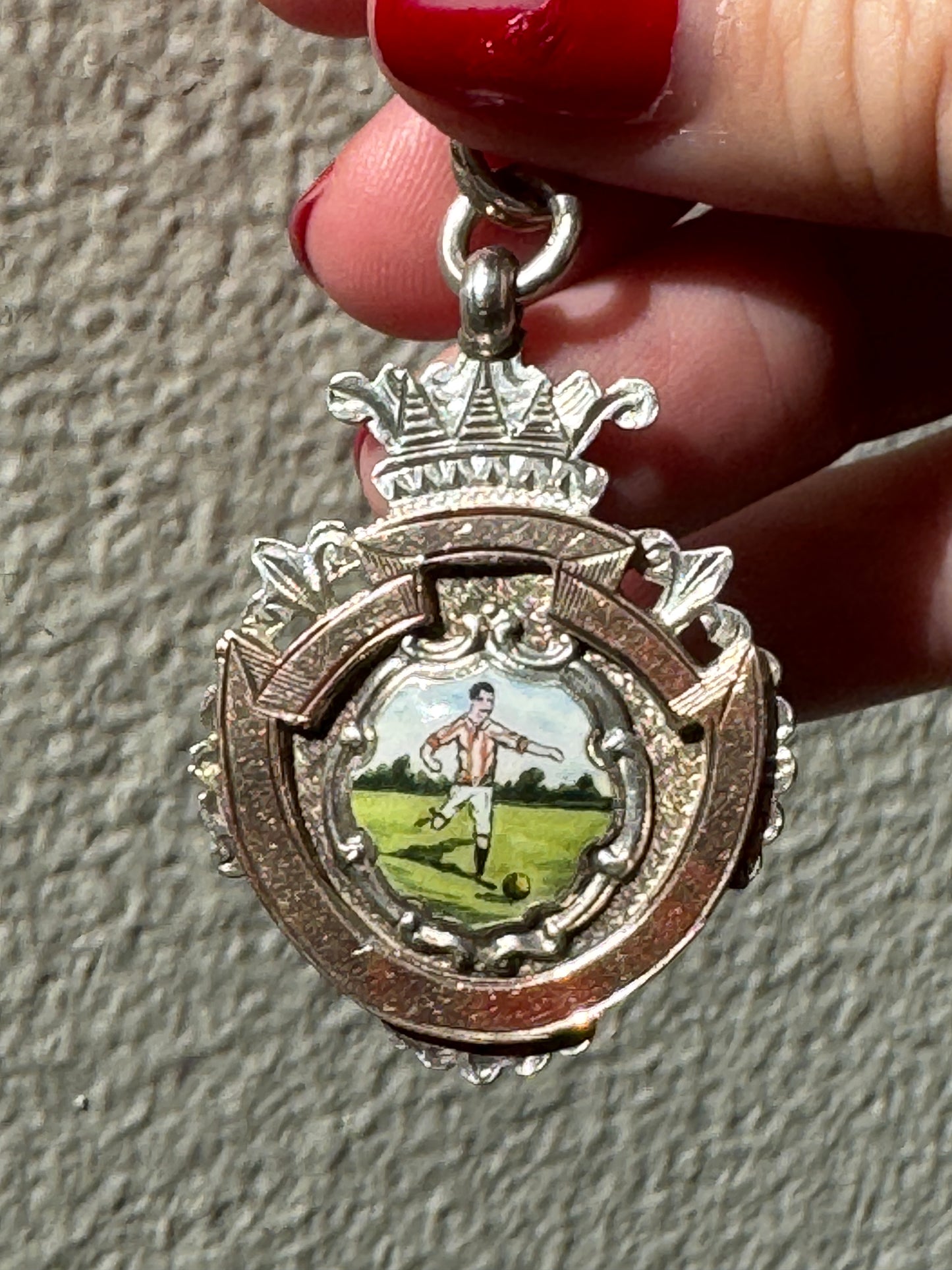 Vintage 1941-42 Sterling Silver British Football Club Award Pendant