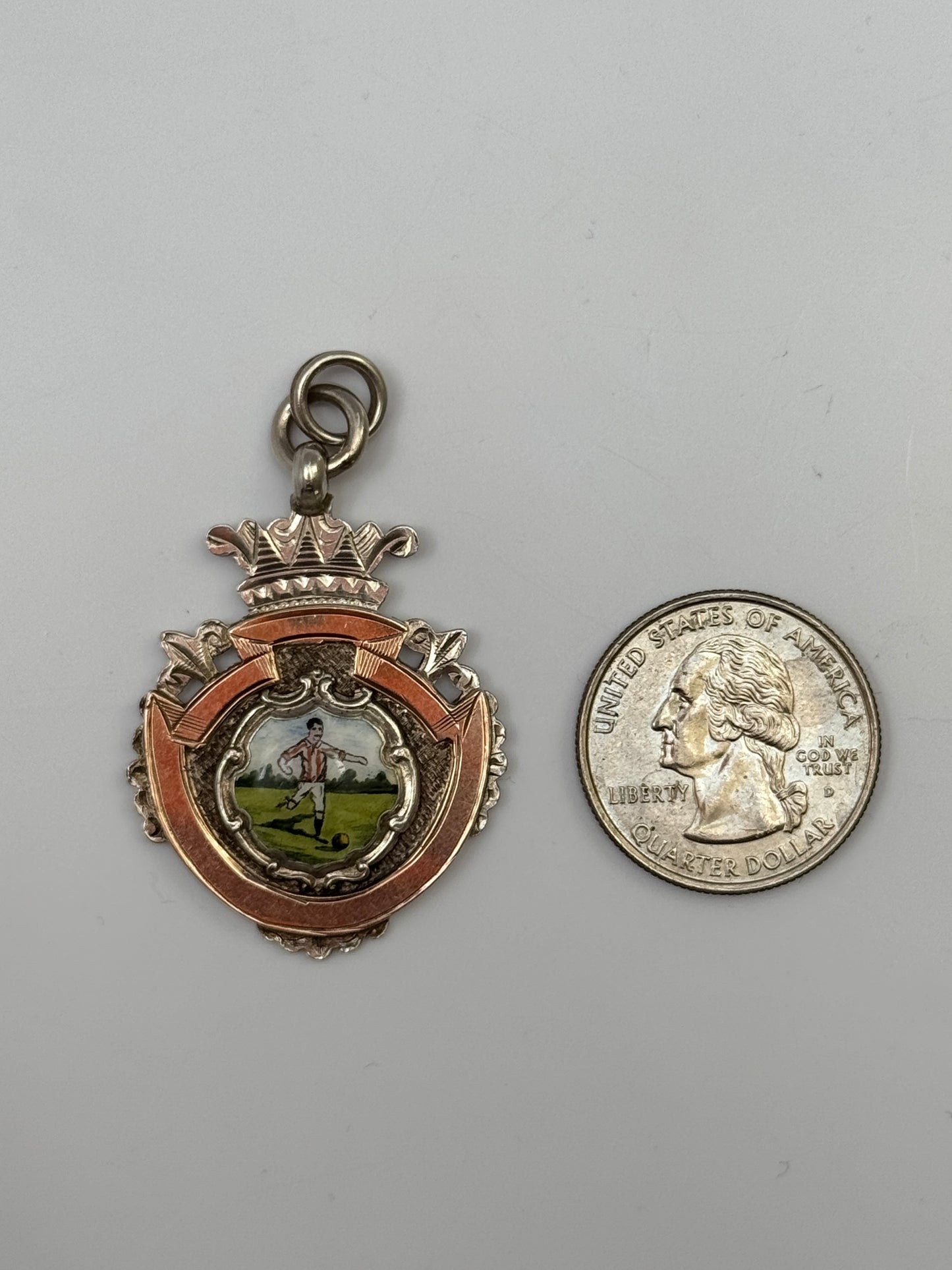 Vintage 1941-42 Sterling Silver British Football Club Award Pendant