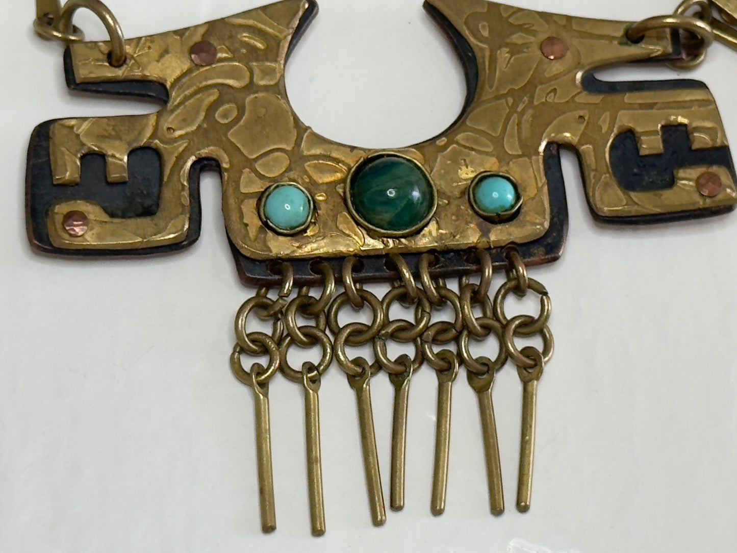 Brutalist Brass Necklace By Jaun Reyes