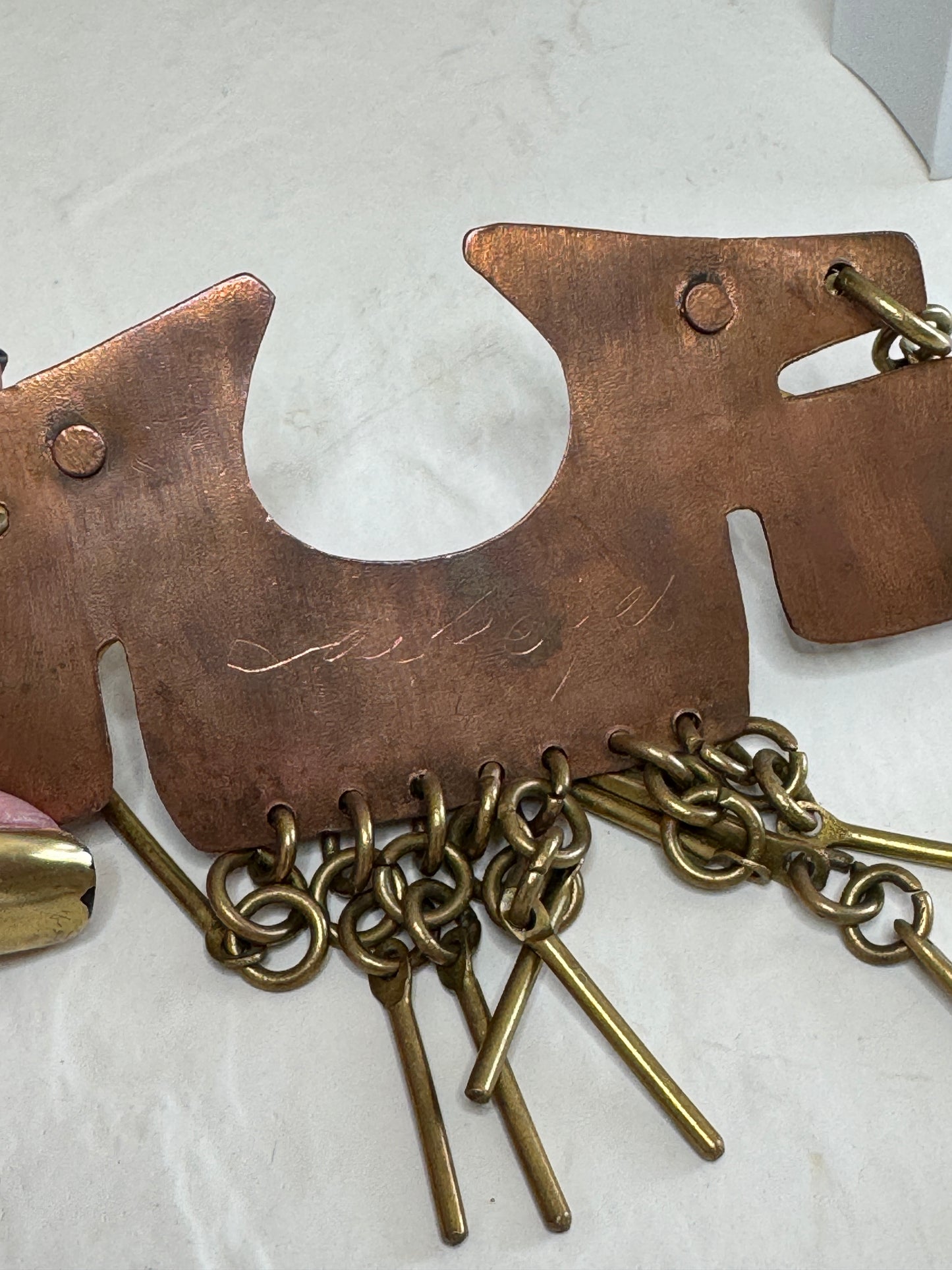 Brutalist Brass Necklace By Jaun Reyes