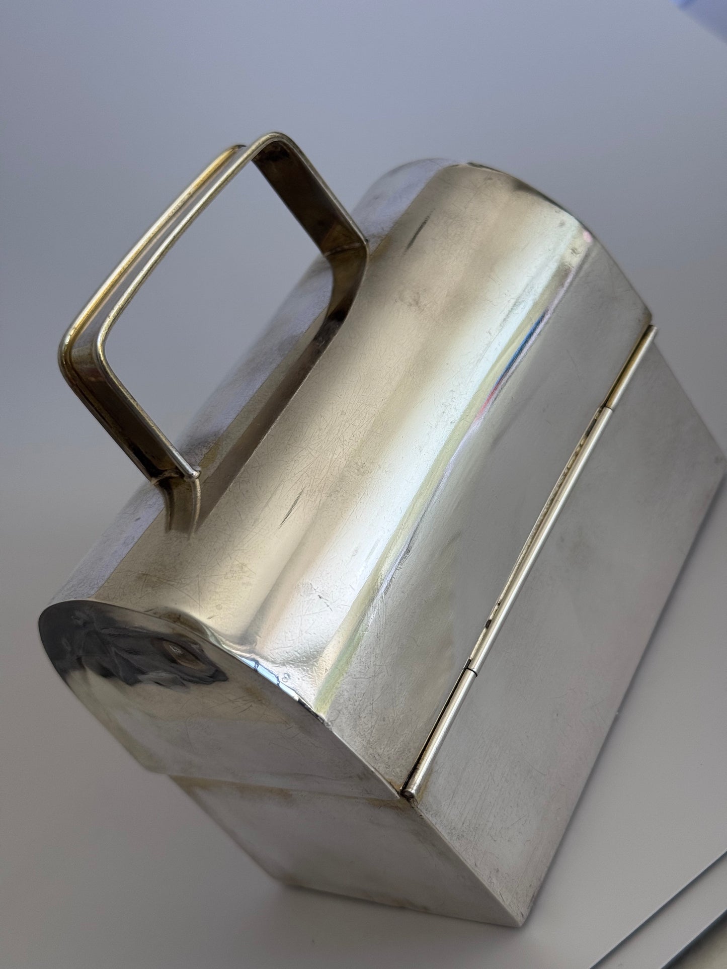 Estate Cartier Hand Made Sterling Silver Lunchbox Purse - Large Size, No Engraving