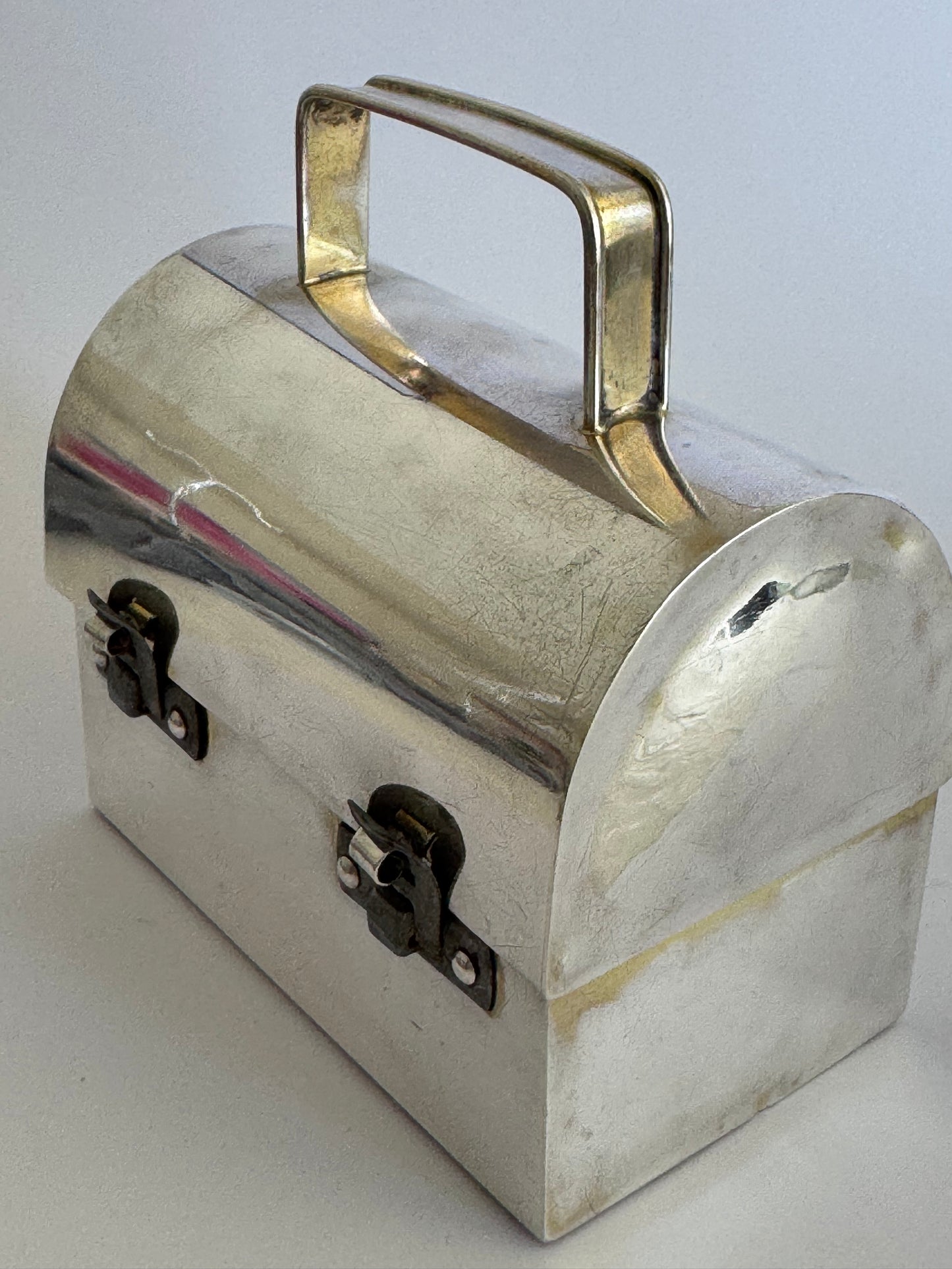 Estate Cartier Hand Made Sterling Silver Lunchbox Purse - Large Size, No Engraving