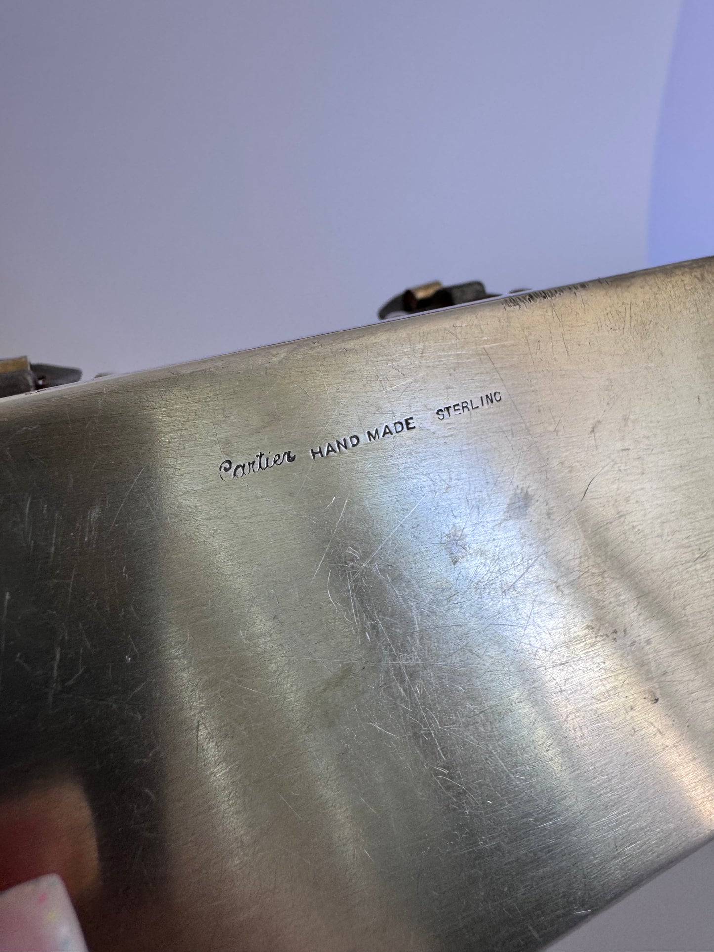 Estate Cartier Hand Made Sterling Silver Lunchbox Purse - Large Size, No Engraving