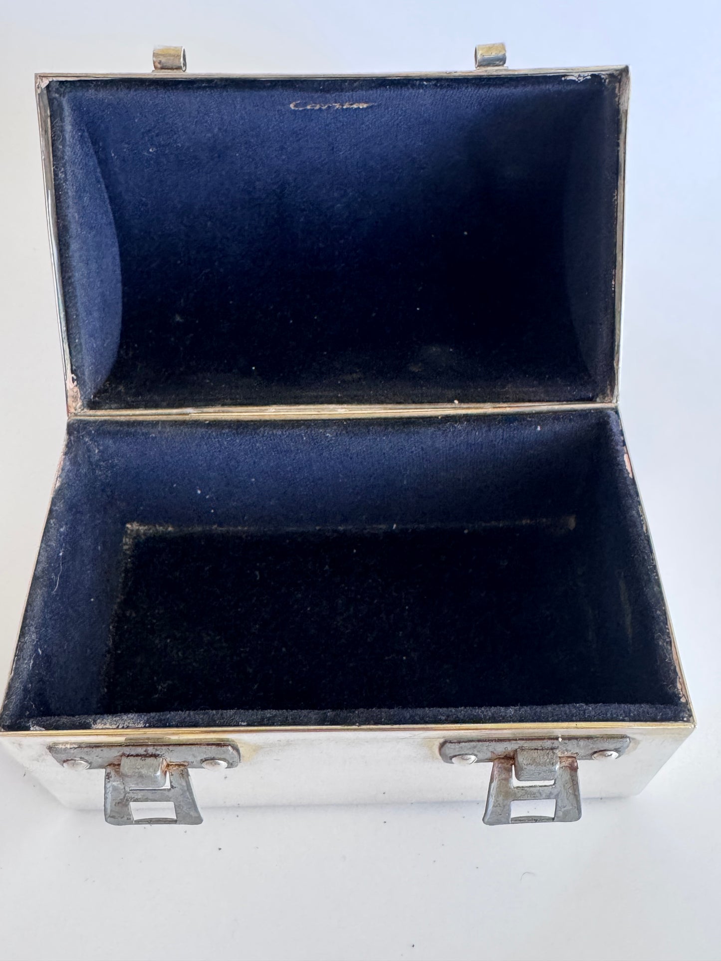 Estate Cartier Hand Made Sterling Silver Lunchbox Purse - Large Size, No Engraving