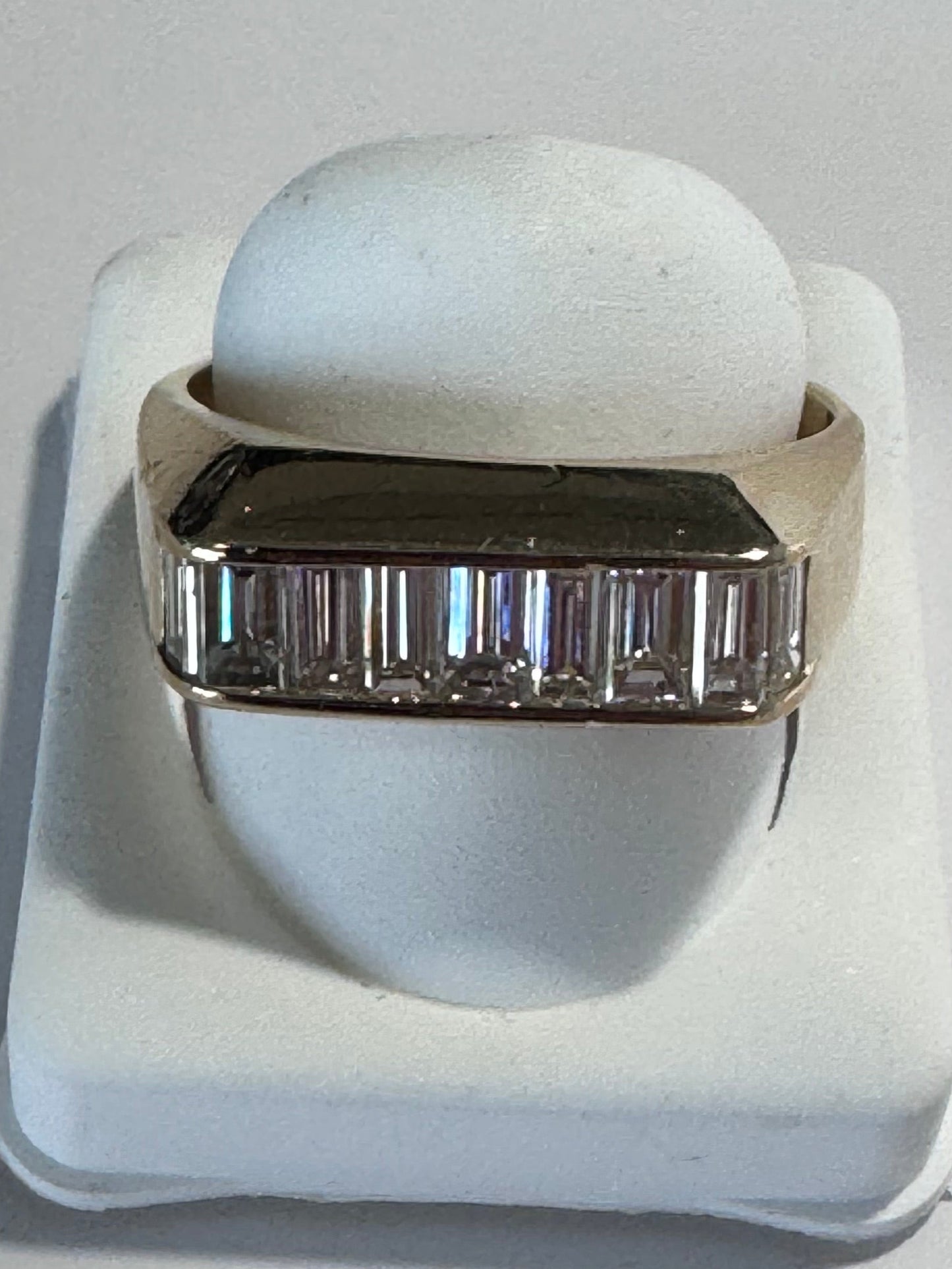 Estate 14K Gold Baguette Diamond Ring 1ctw Vintage