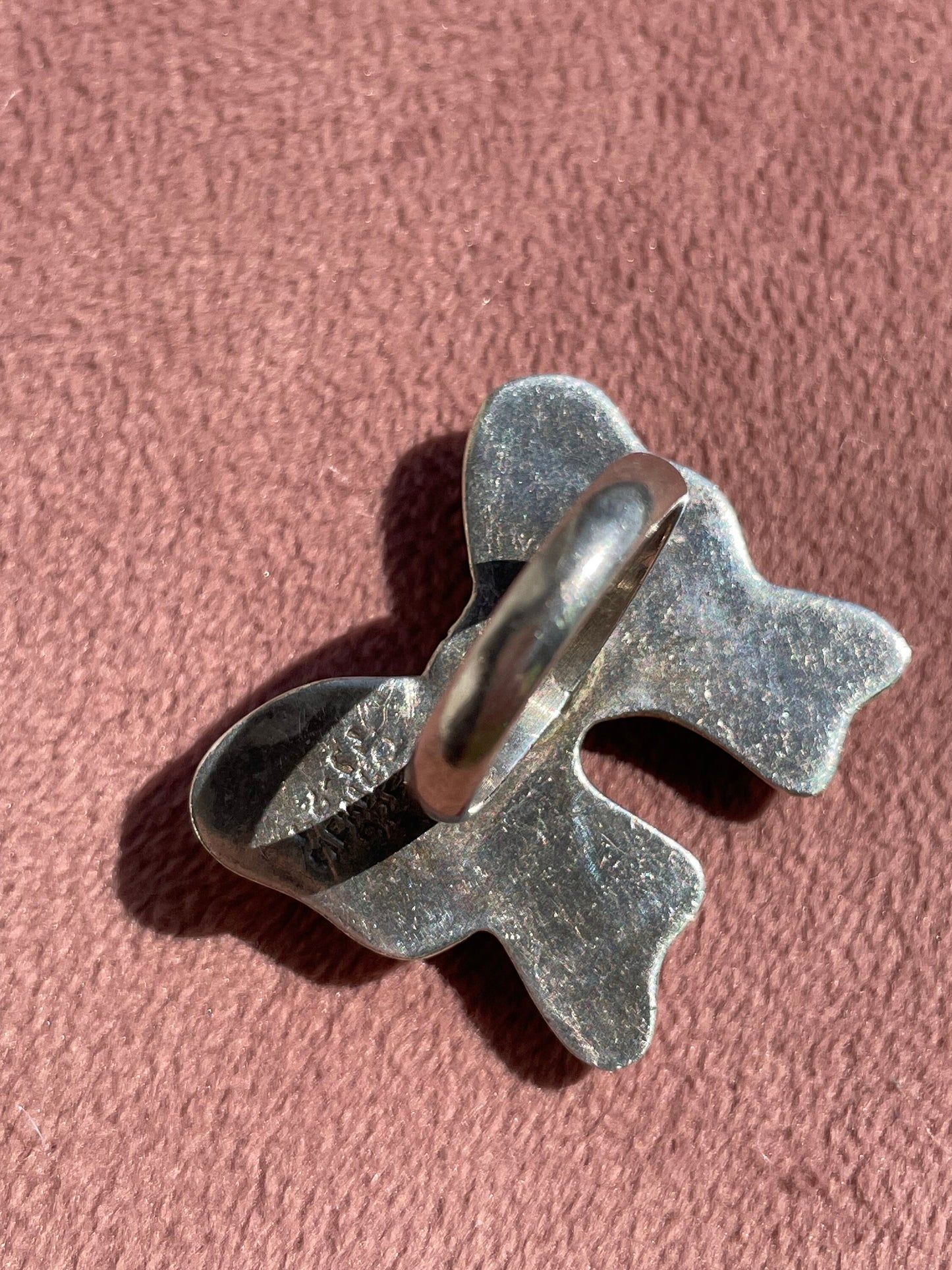 Vintage Taxco Mexico Large Bow Ring