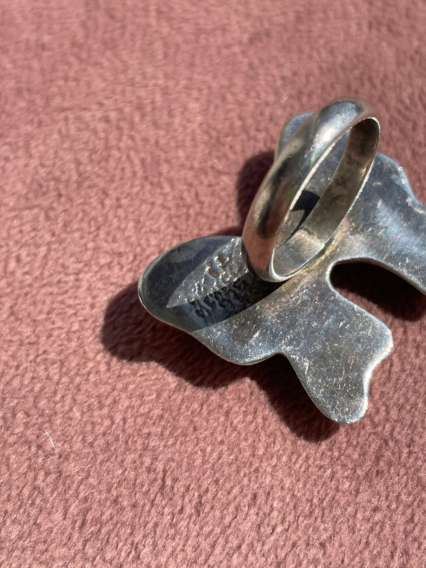Vintage Taxco Mexico Large Bow Ring