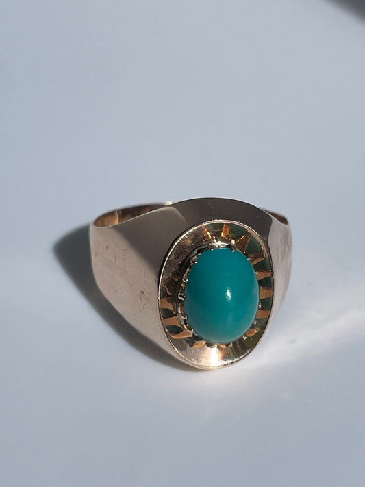 Vintage Estate 1960’s Russian Rose 14k Gold Ring