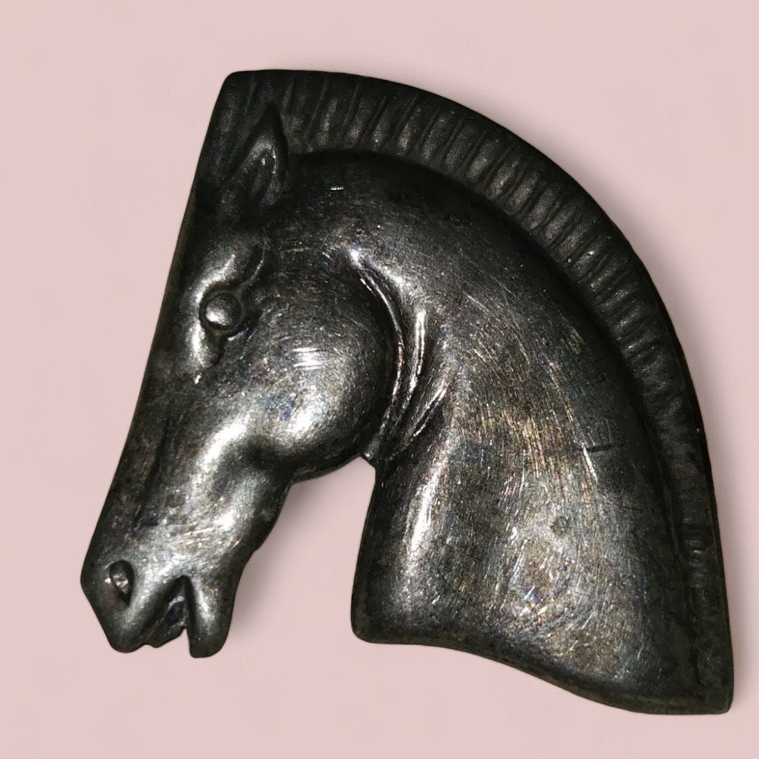 Vintage Deco Sterling Silver Taxco Horse Brooch