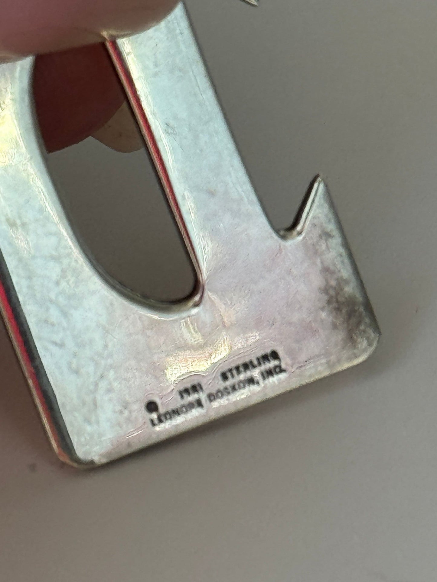 Vintage Leonora Doskow Sterling Silver Letter “D” Pendant Charm