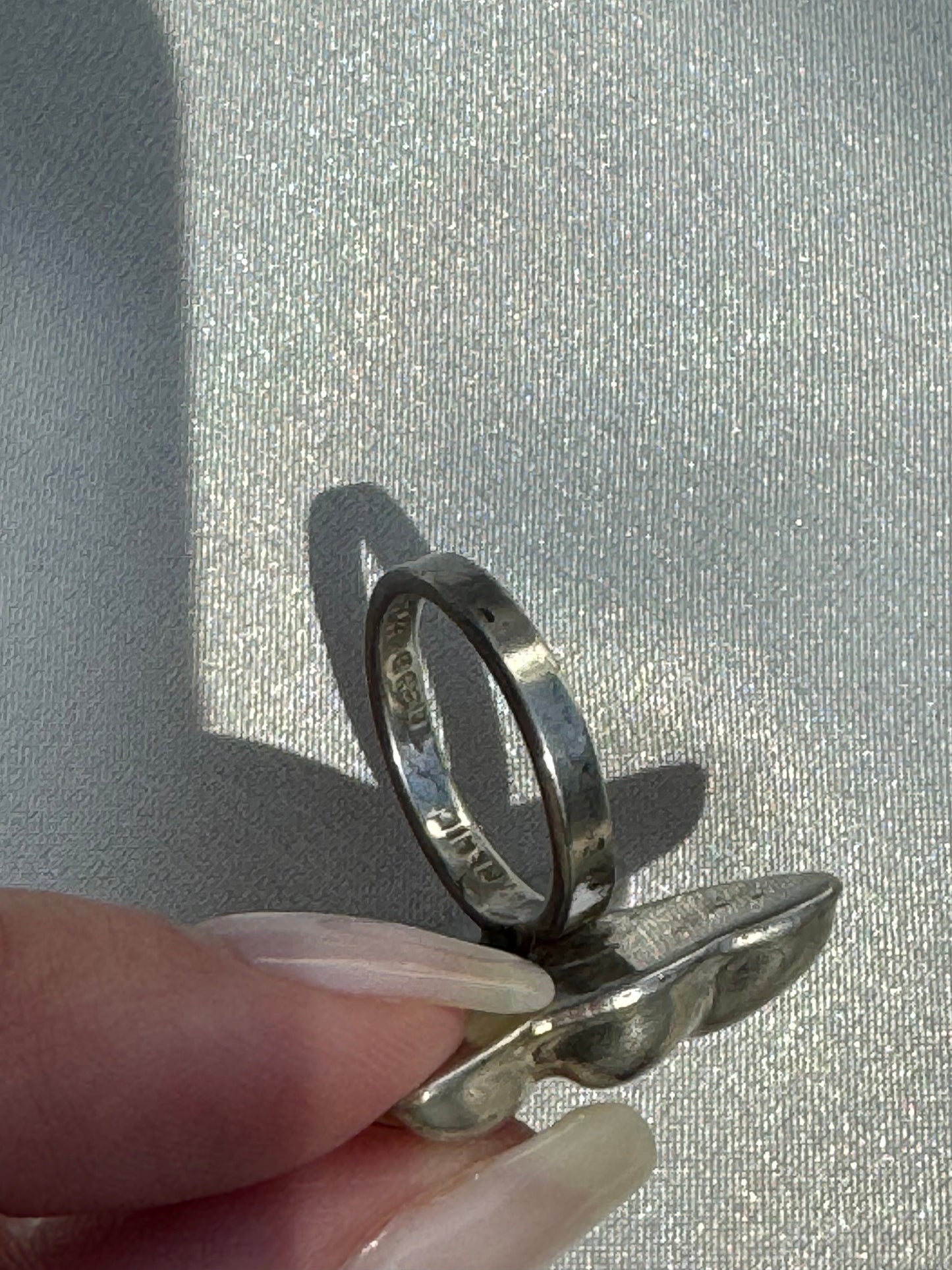 Vintage Sterling Silver Big Bow Earrings and Ring Set Taxco