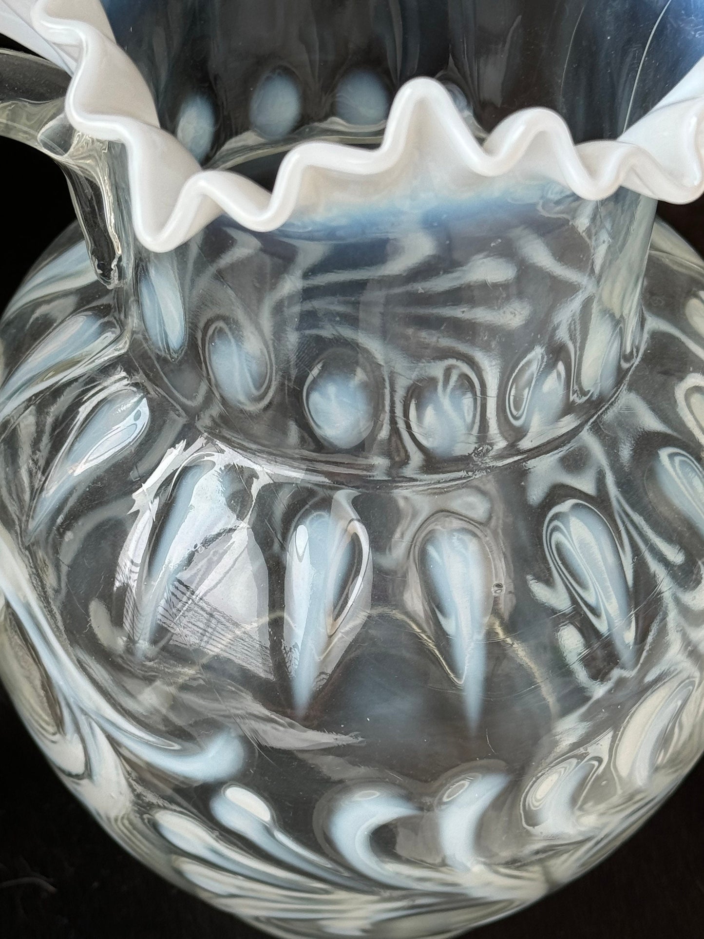 Fenton Buttons and Braids Opalescent Pitcher