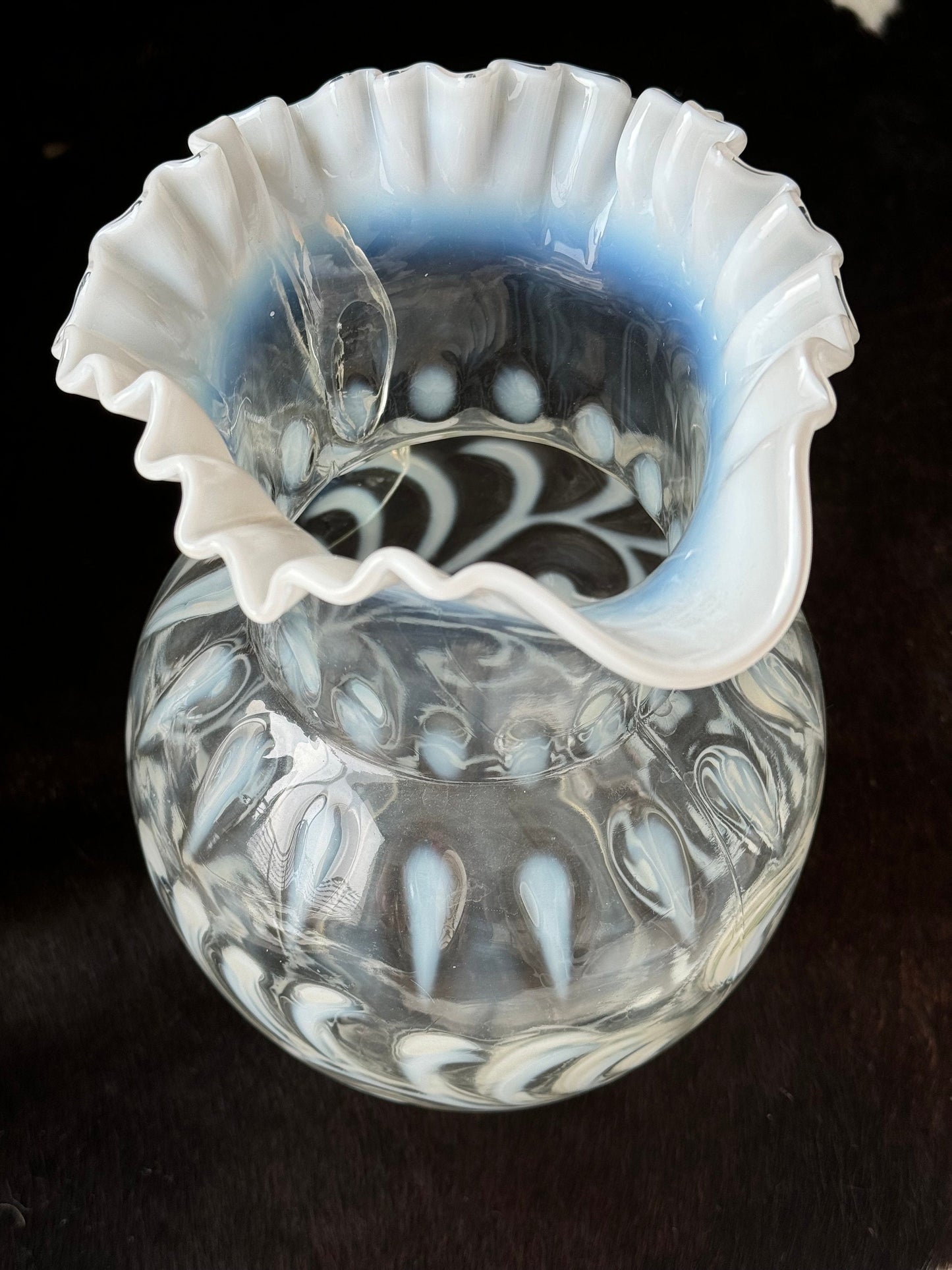 Fenton Buttons and Braids Opalescent Pitcher
