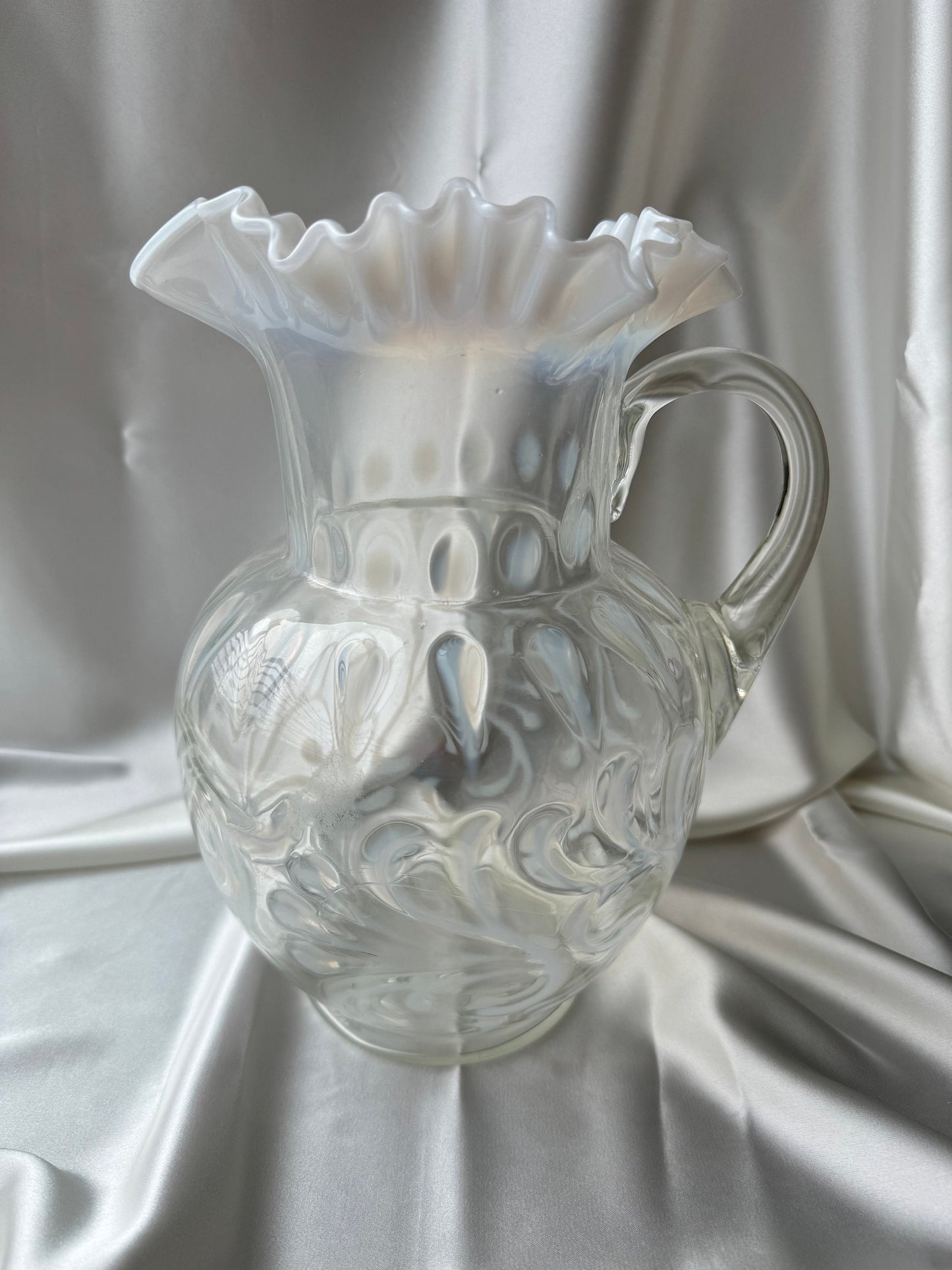 Fenton Buttons and Braids Opalescent Pitcher
