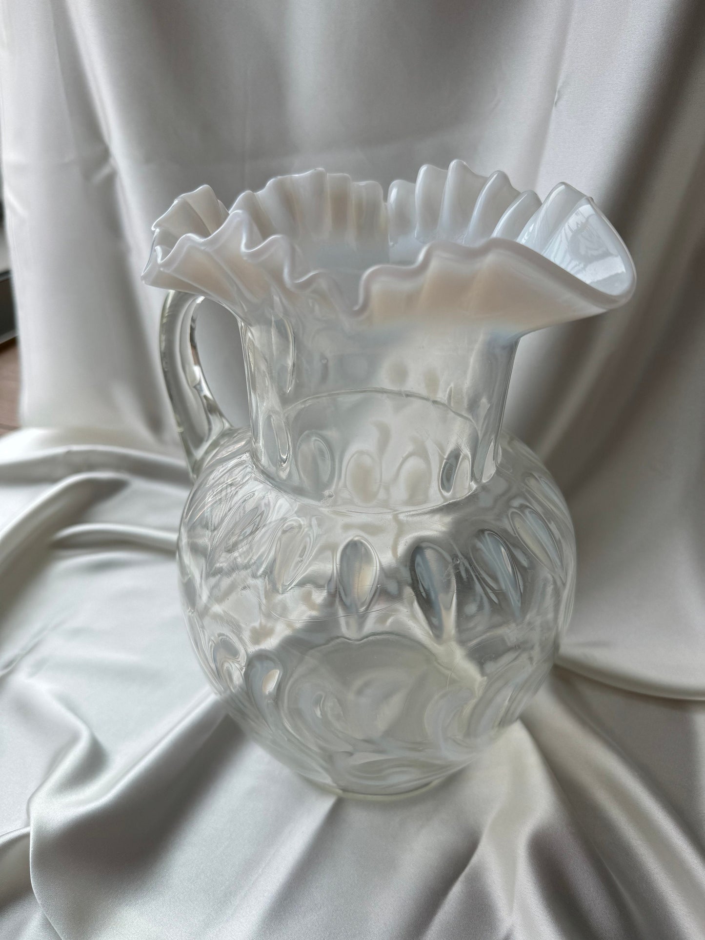 Fenton Buttons and Braids Opalescent Pitcher