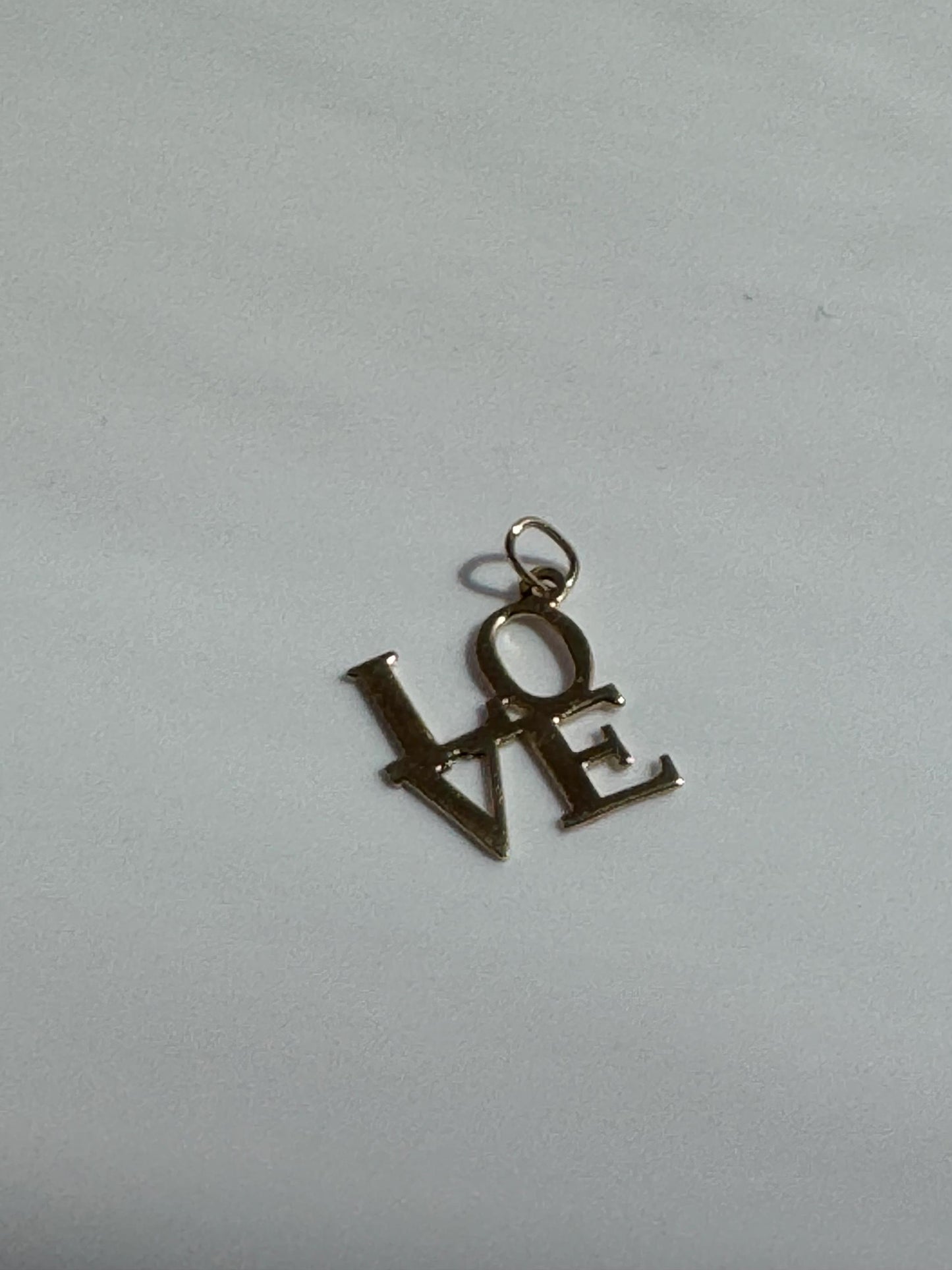 Vintage 14k Gold LOVE Pendant Robert Indiana Inspired
