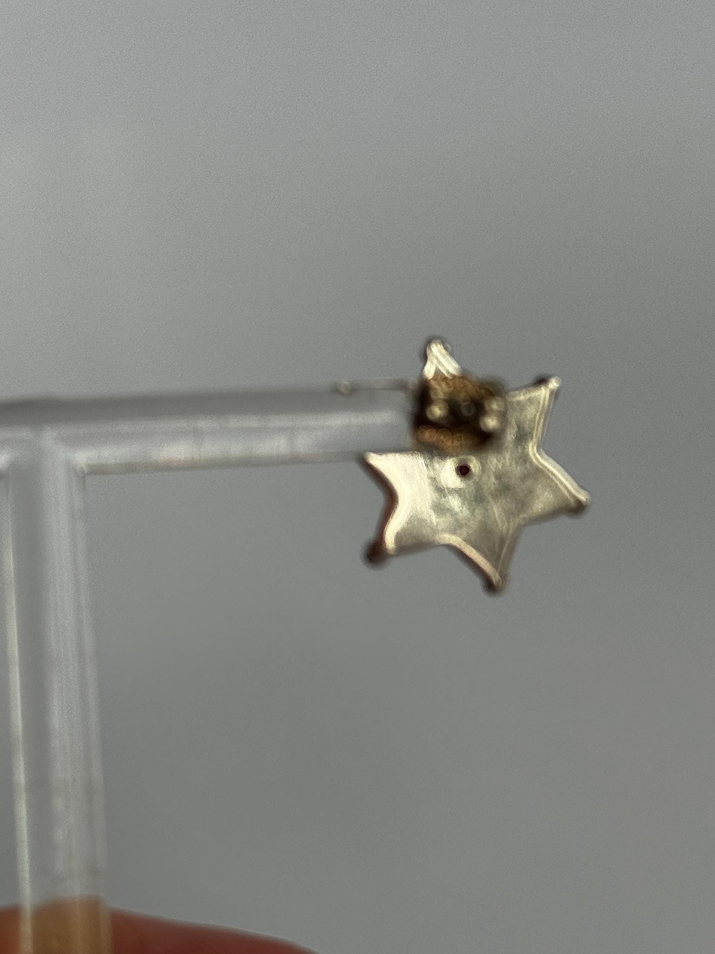 Vintage Bohemian Star of David Earrings in Sterling 14k and Garnet