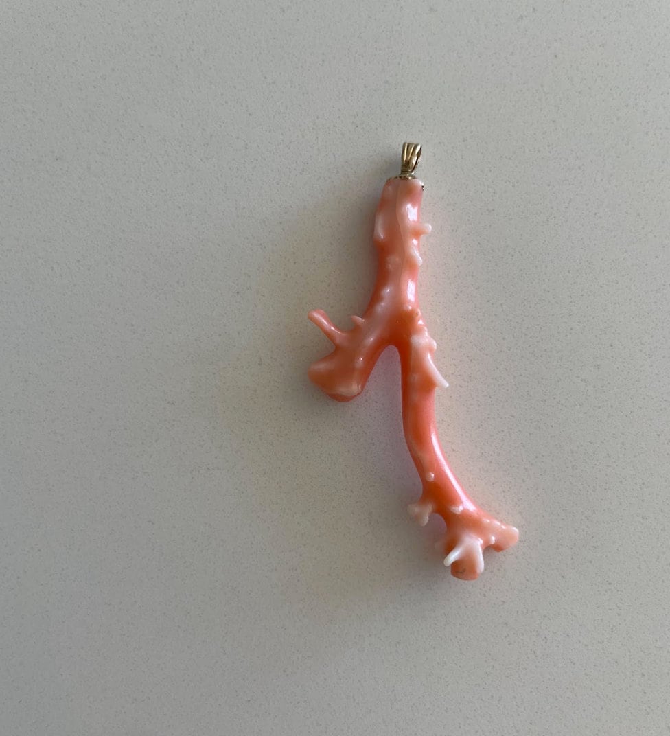 Coral Branch Pendant 14k