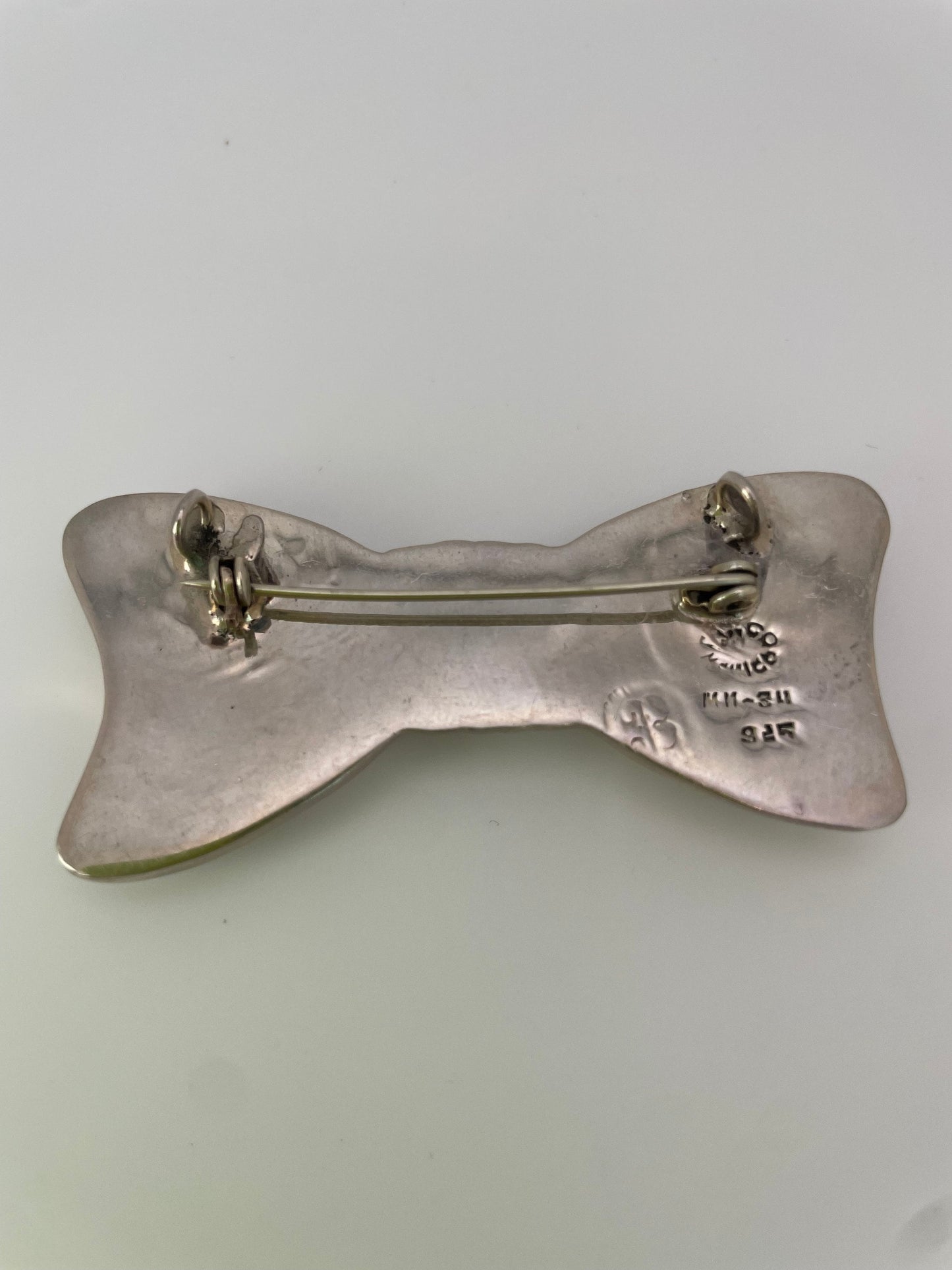 Vintage Los Ballesteros Bow Pin Pendant in Sterling Silver