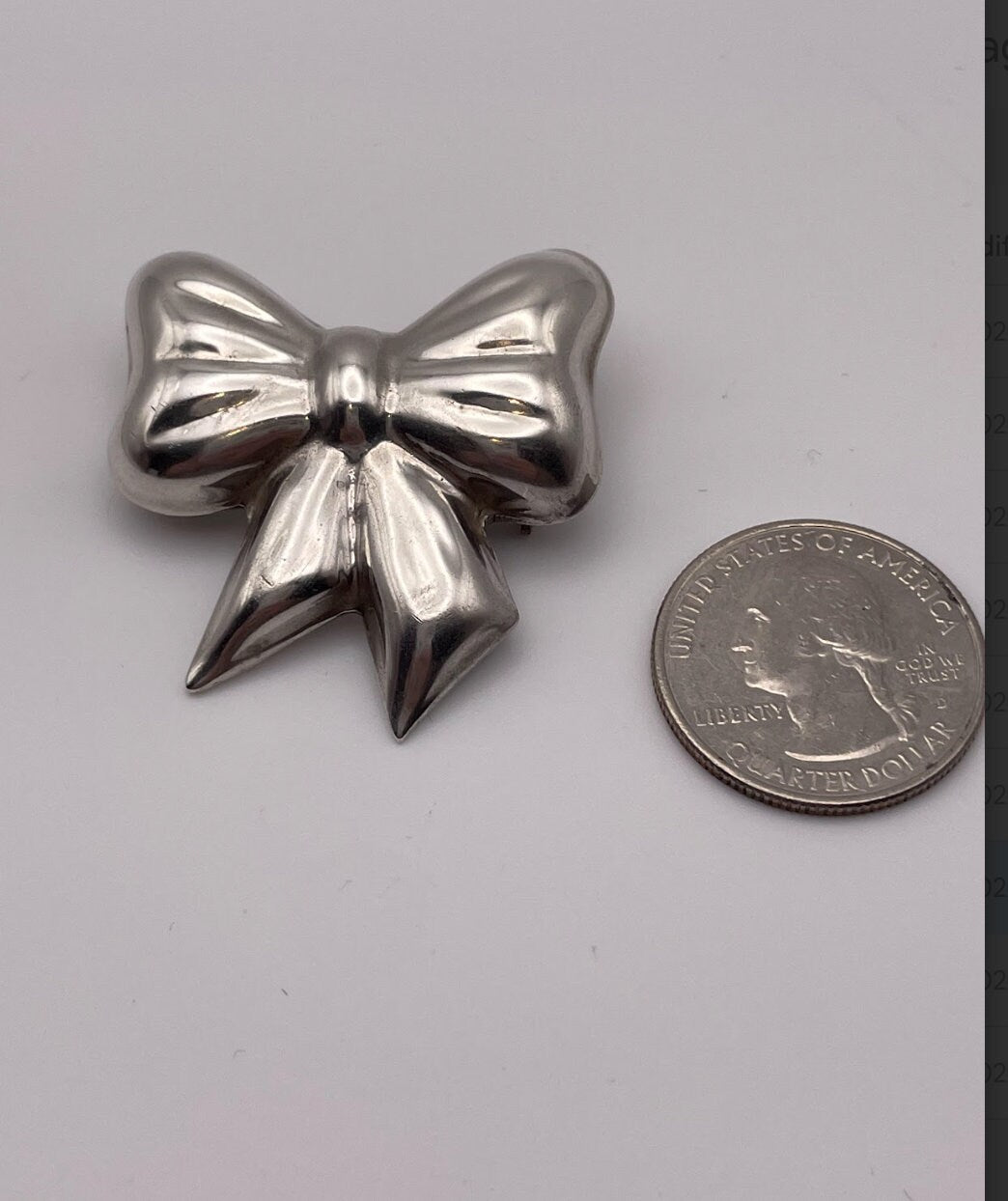 Vintage Puffy Bow Pendant Pin Brooch Combo from Taxco Mexico