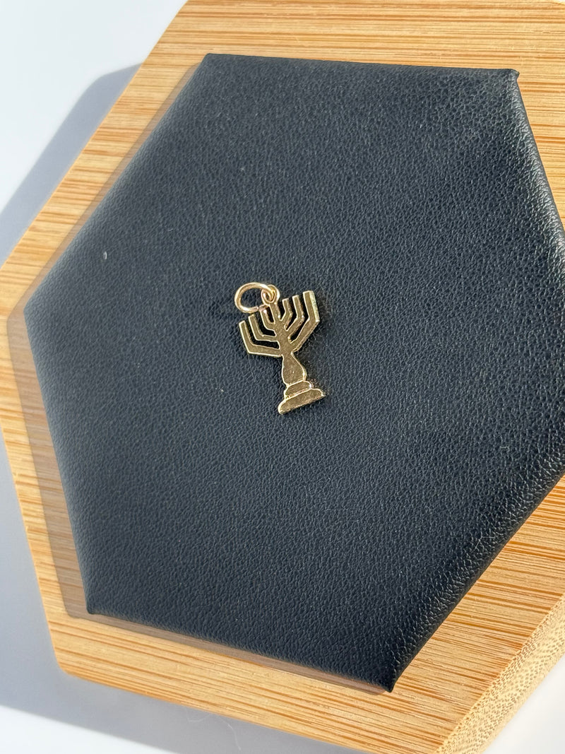 14k Menorah Charm