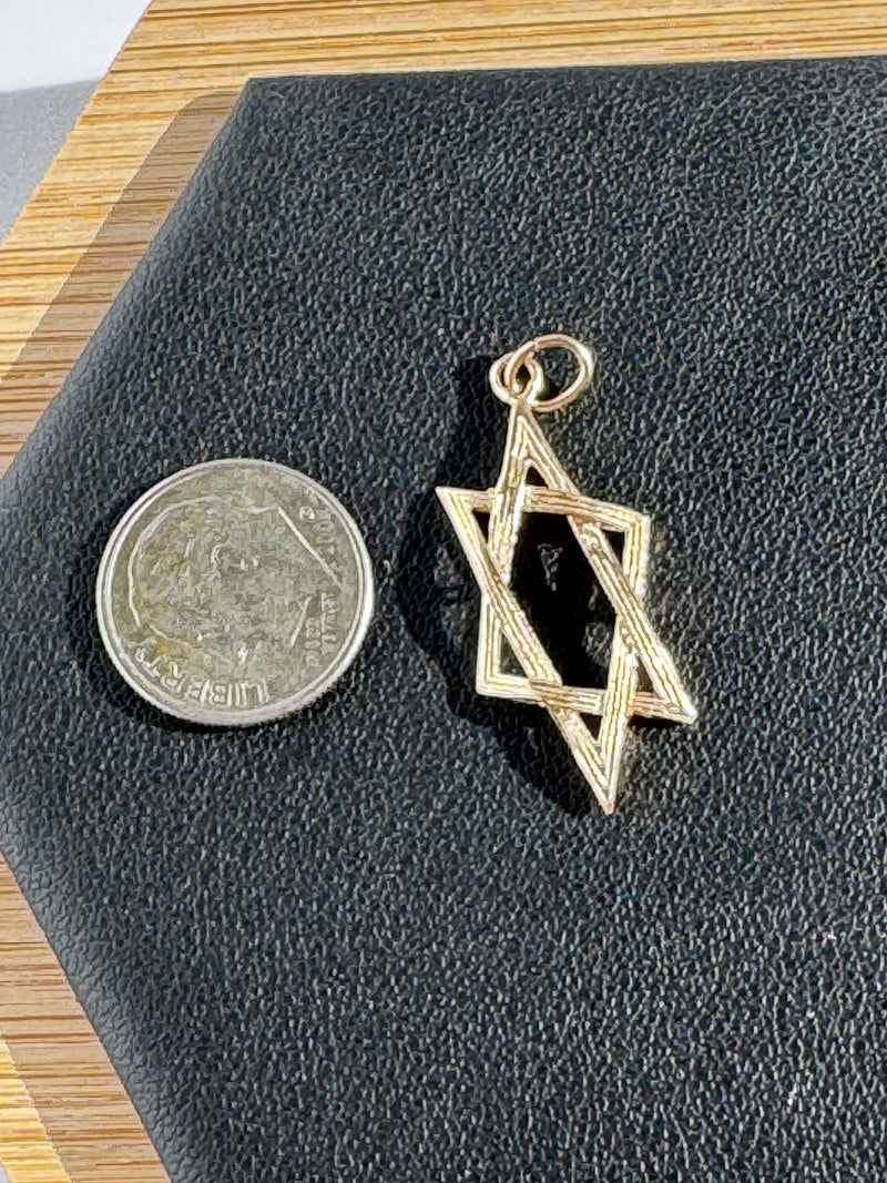 Asymmetrical Vintage Star of David 14k