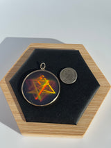 Large Merkabah 3D Star of David Hologram Pendant