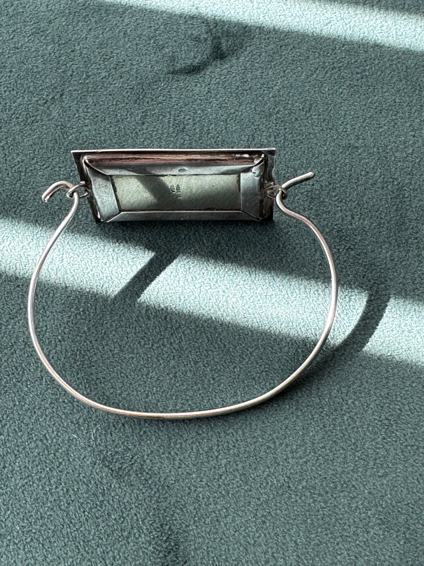 Vintage Sterling Silver Shema Yisrael Mezuzah Convertible Bangle Bracelet Judaical