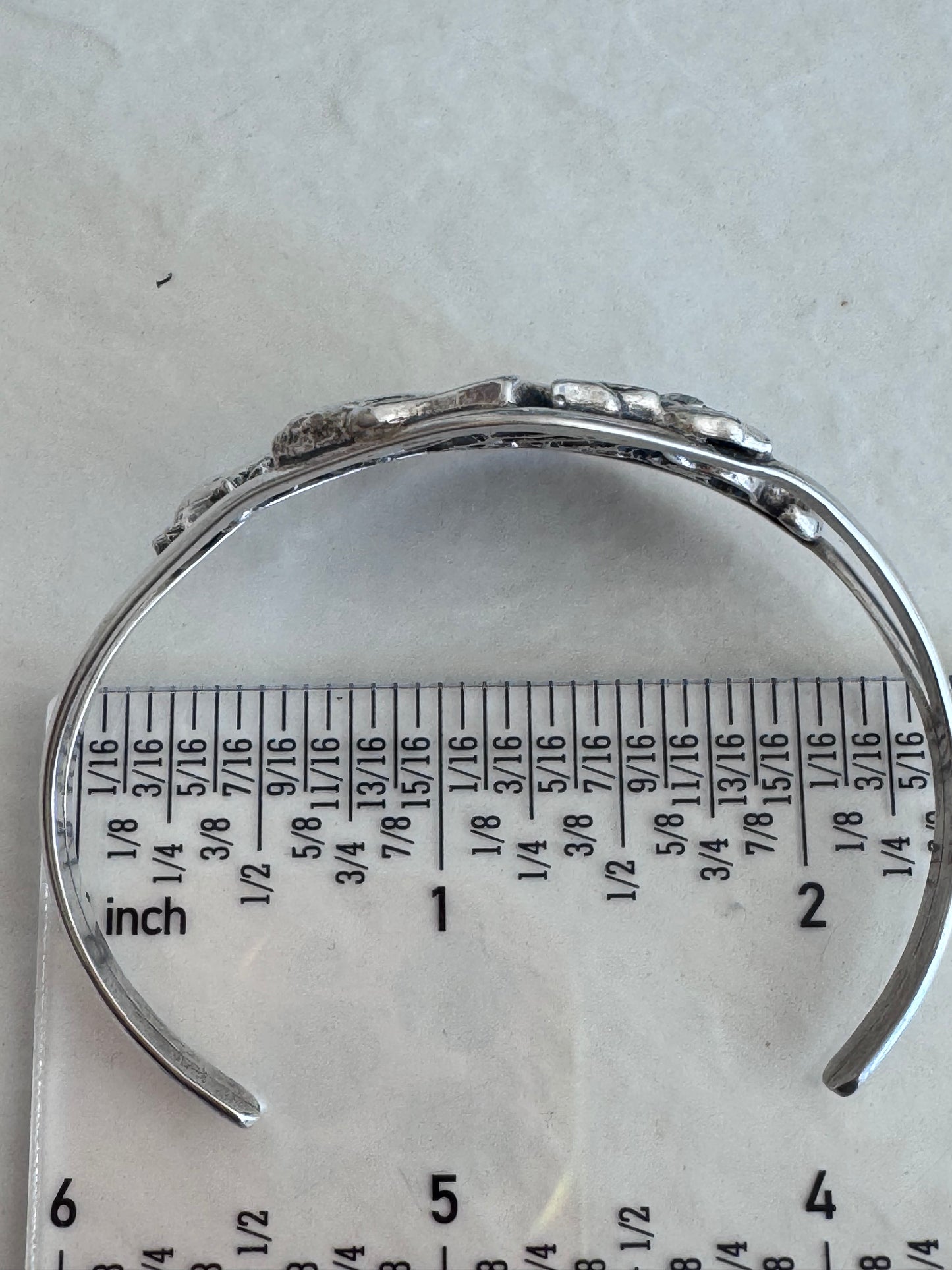 Estate Sterling Silver Dinosaur Kingdom Cuff | Prehistoric Scene Bracelet