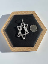 Vintage Big Brutalist Star of David in Sterling Silver