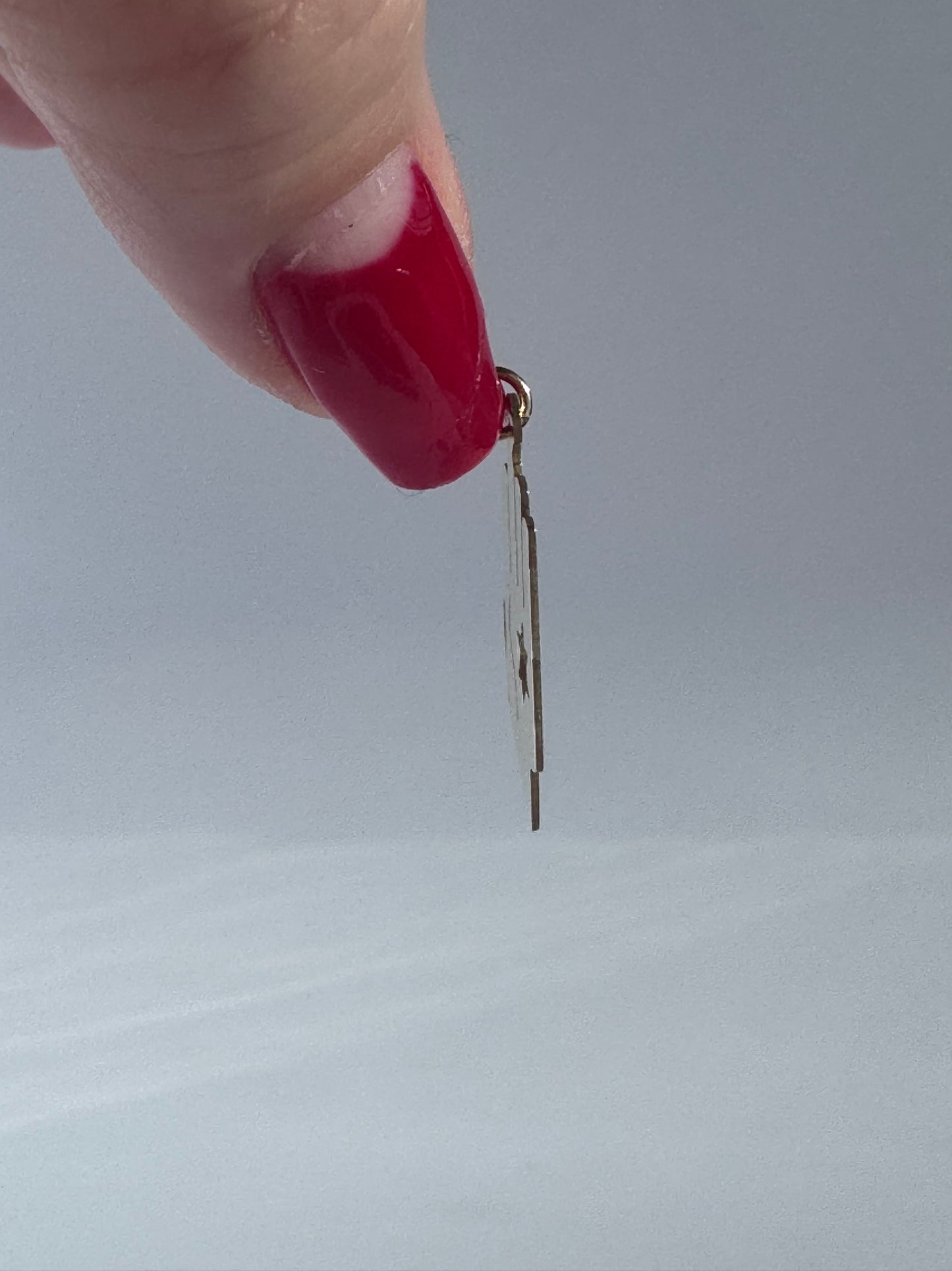 Vintage 14k Modernist Hamsa with Star of David