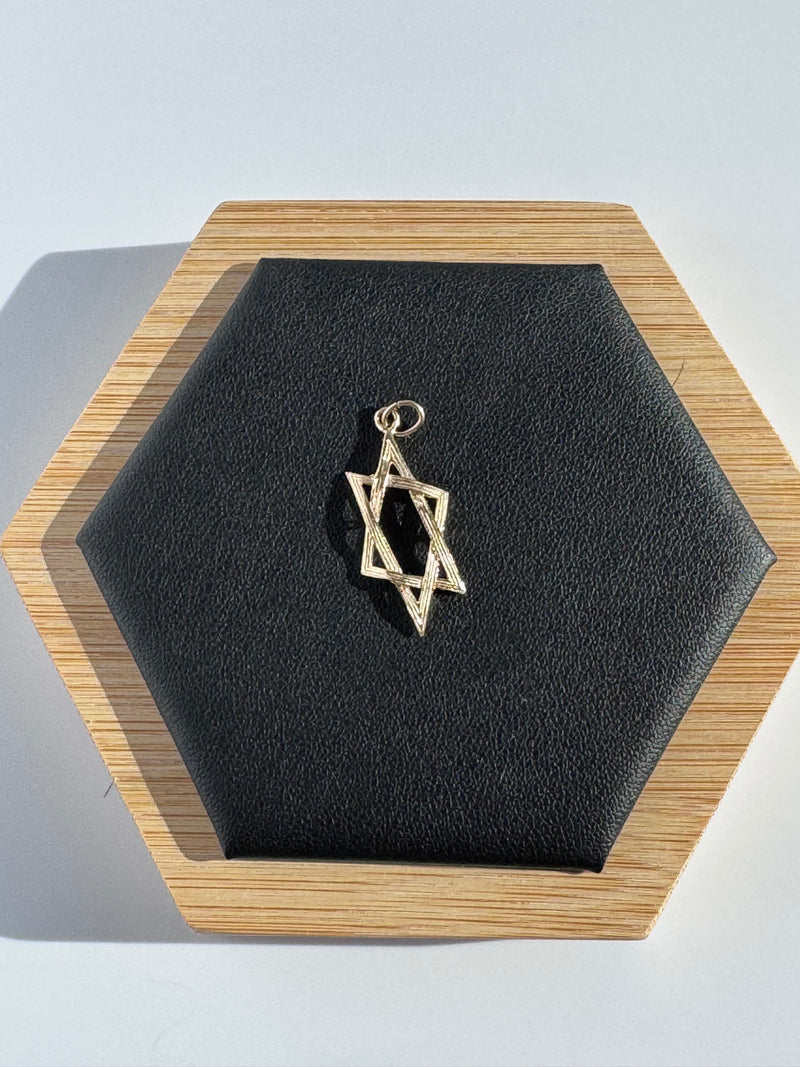 Asymmetrical Vintage Star of David 14k