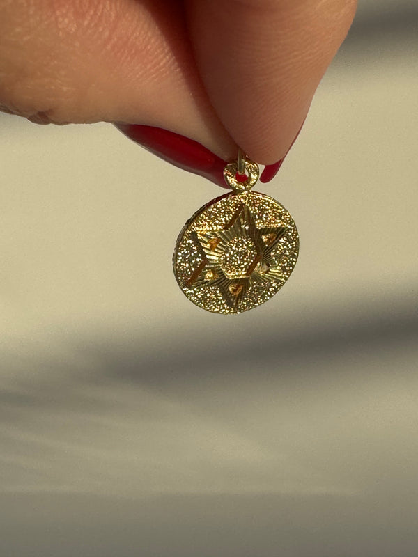 Double Sided Medallion with Menorah & Star of David