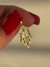 Vintage Filigree Hamsa in 14k