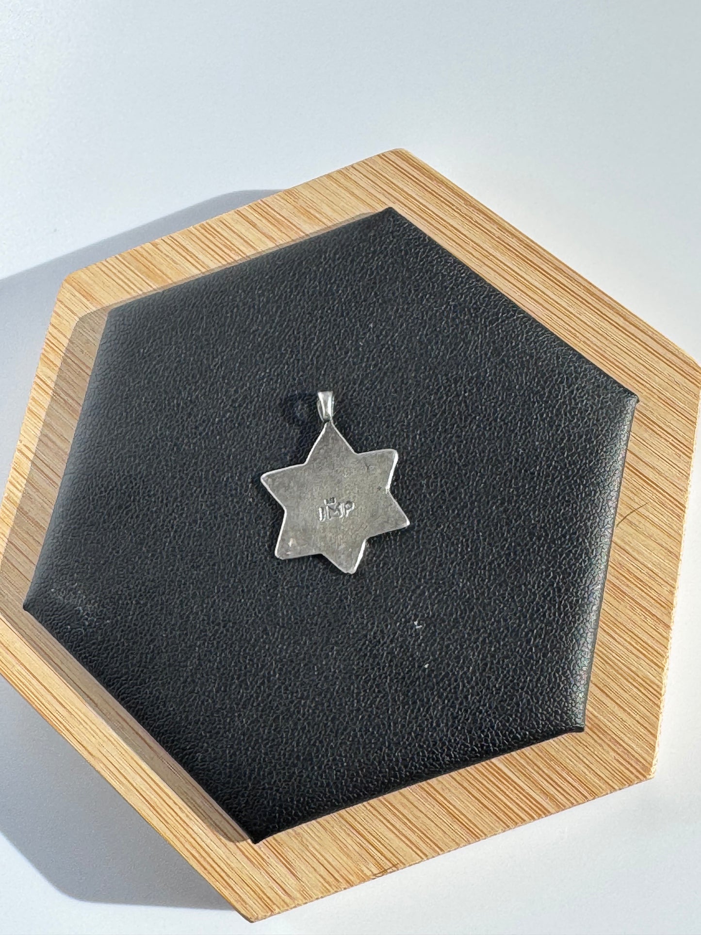 Old Handcrafted Sterling Star of David Pendant