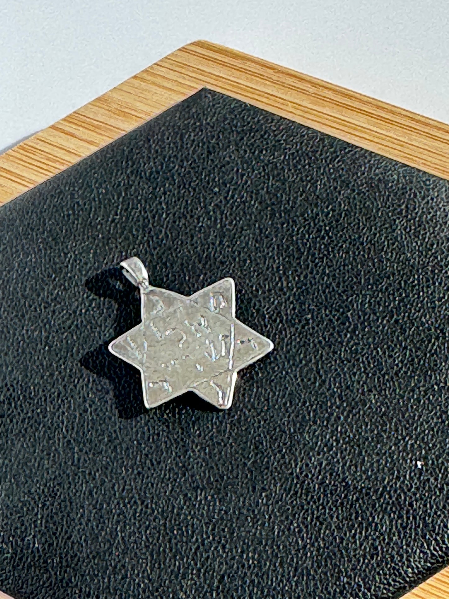 Old Handcrafted Sterling Star of David Pendant