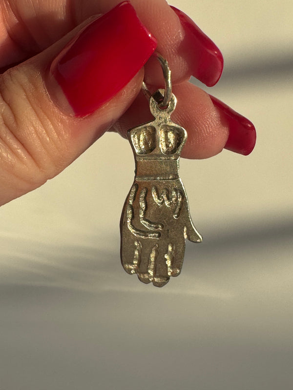 Vintage Sterling Hamsa “Hand of God” Pendant