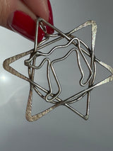 Vintage Crafty Star of David and Chai Sterling Pendant