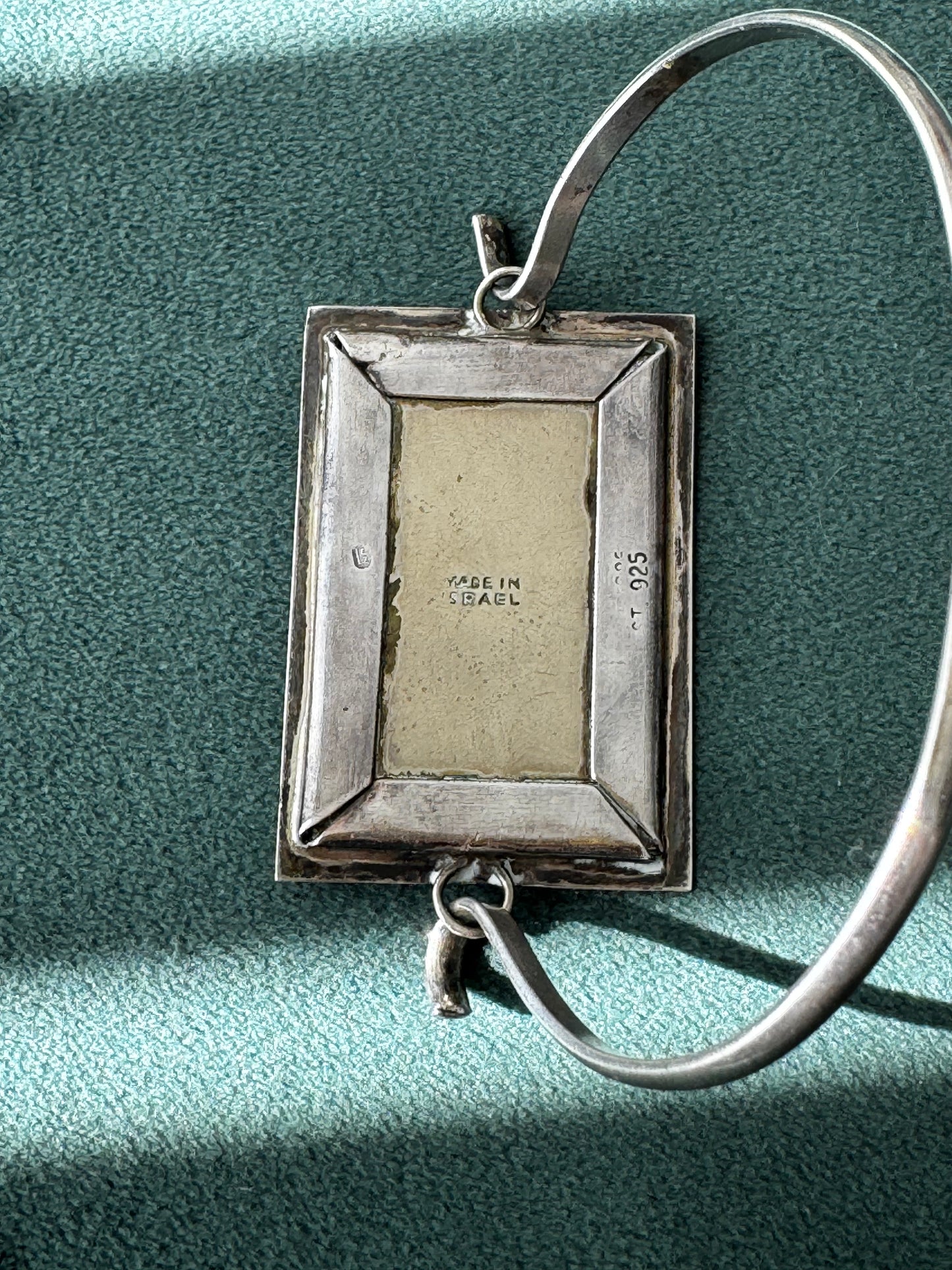 Vintage Sterling Silver Shema Yisrael Mezuzah Convertible Bangle Bracelet Judaical