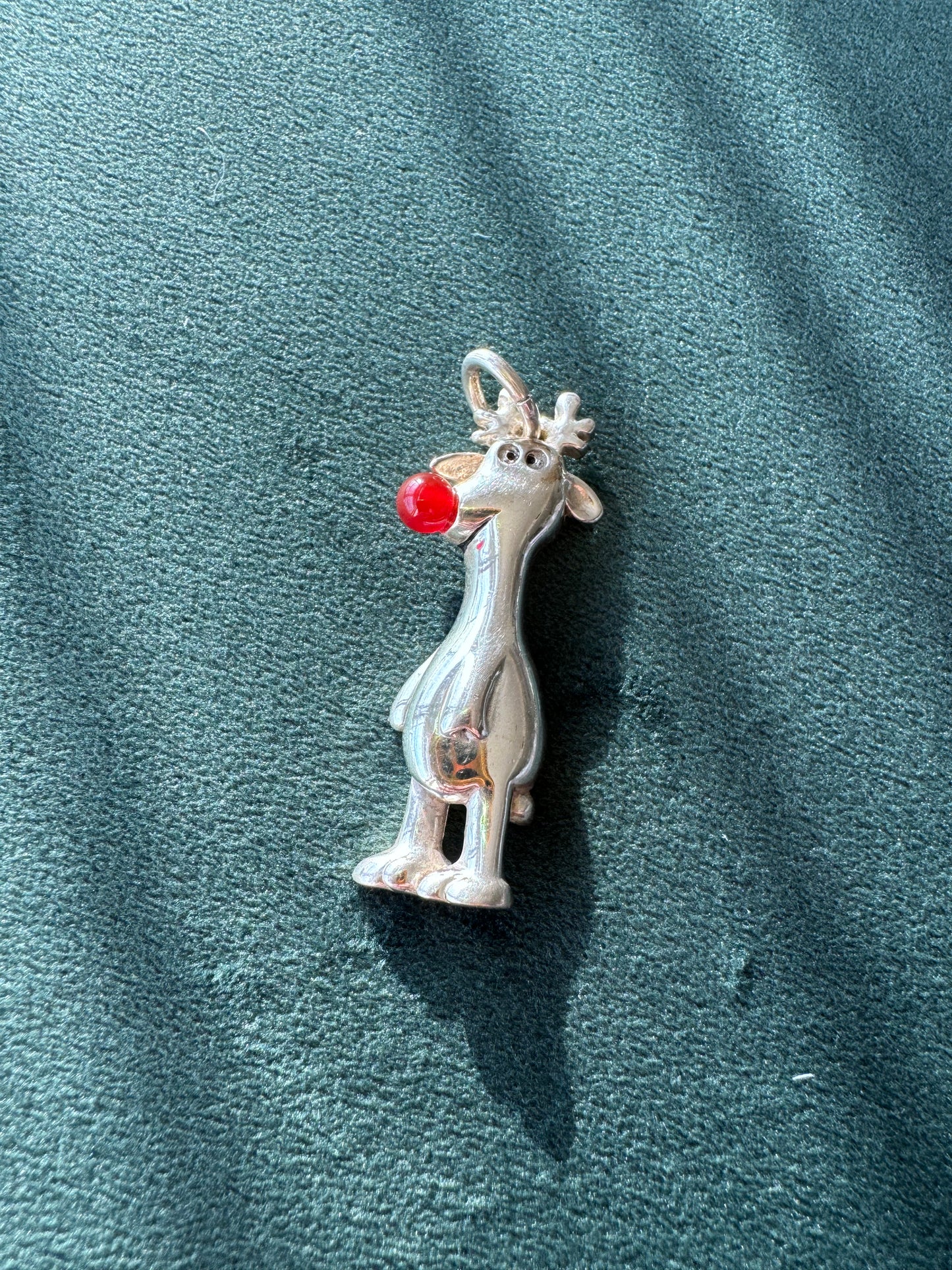 : Sandra Boynton 2006 Sterling Silver Rudolph Red-Nosed Reindeer Charm